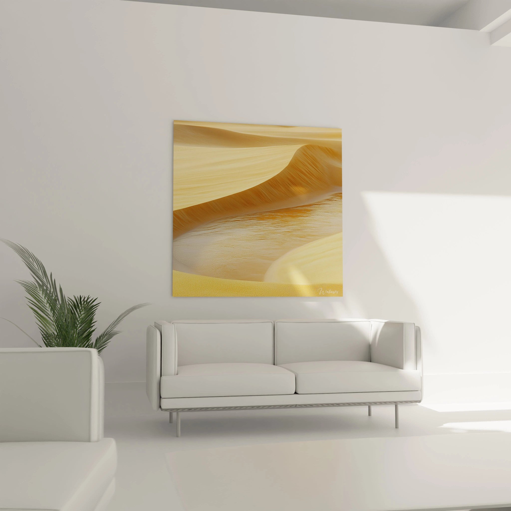 Tableau abstrait aux couleurs vives de fleurs de lotus par Walensky pour décoration moderne