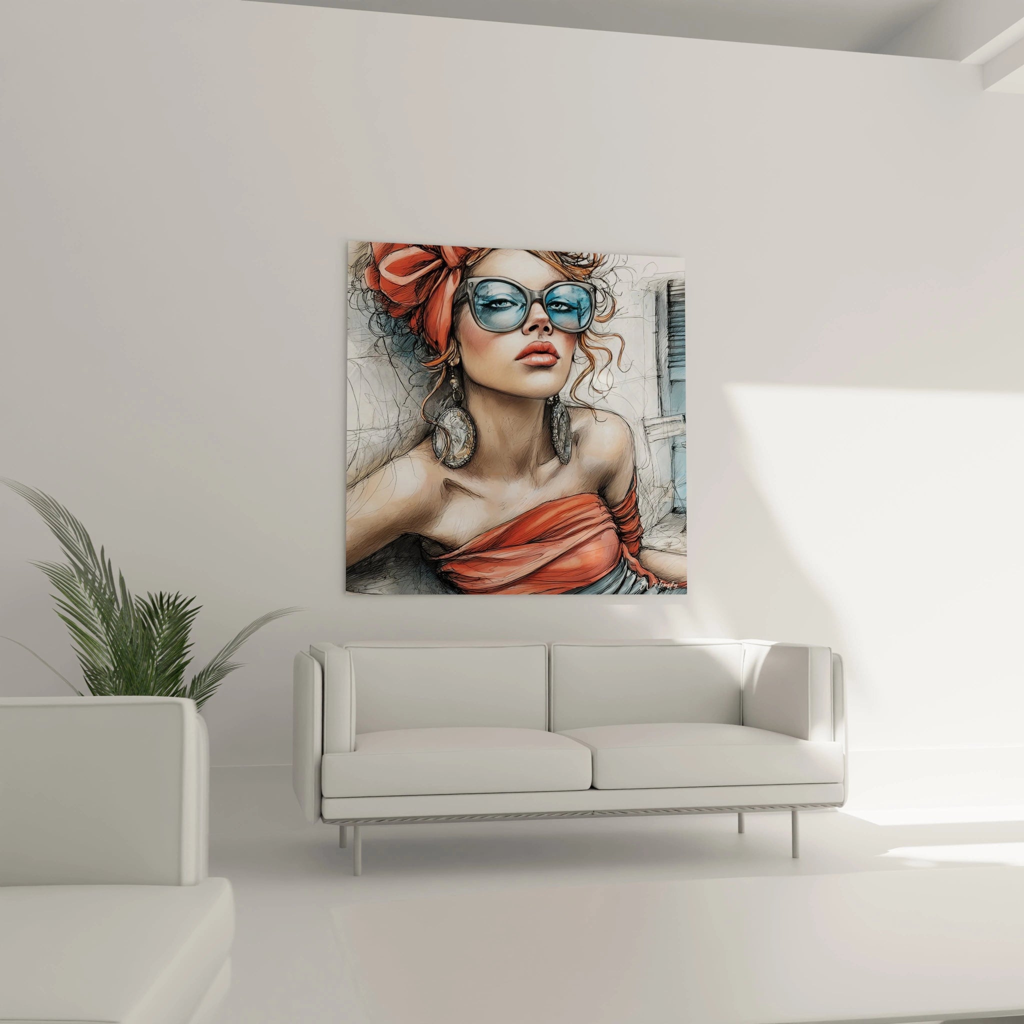 Tableau mural mode féminine de Walensky avec une femme au style moderne et élégant