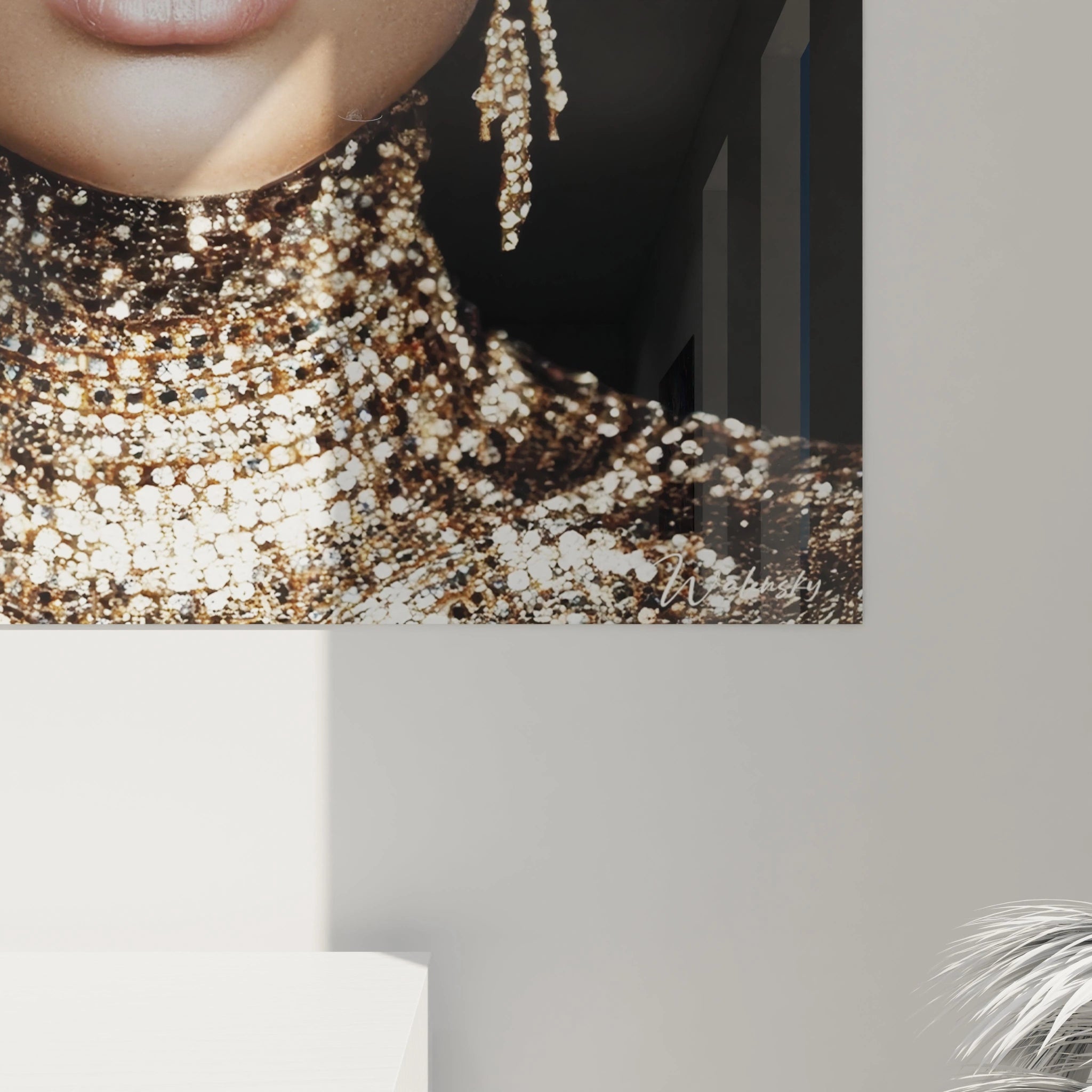 Tableau mural Walensky mode parisienne avec un brillant portrait d'une femme élégante