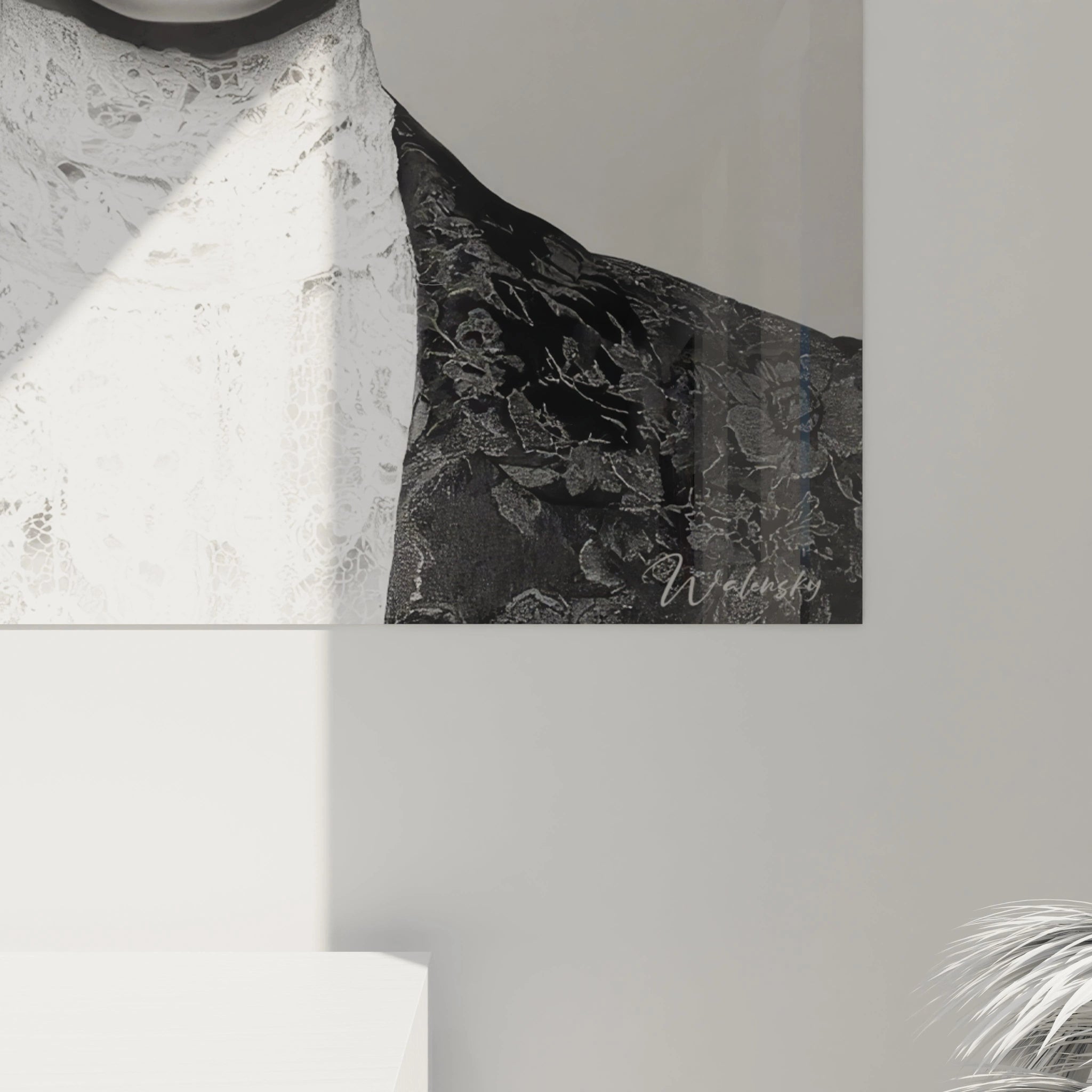 Tableau mode vintage noir et blanc de Walensky représentant un portrait artistique classique