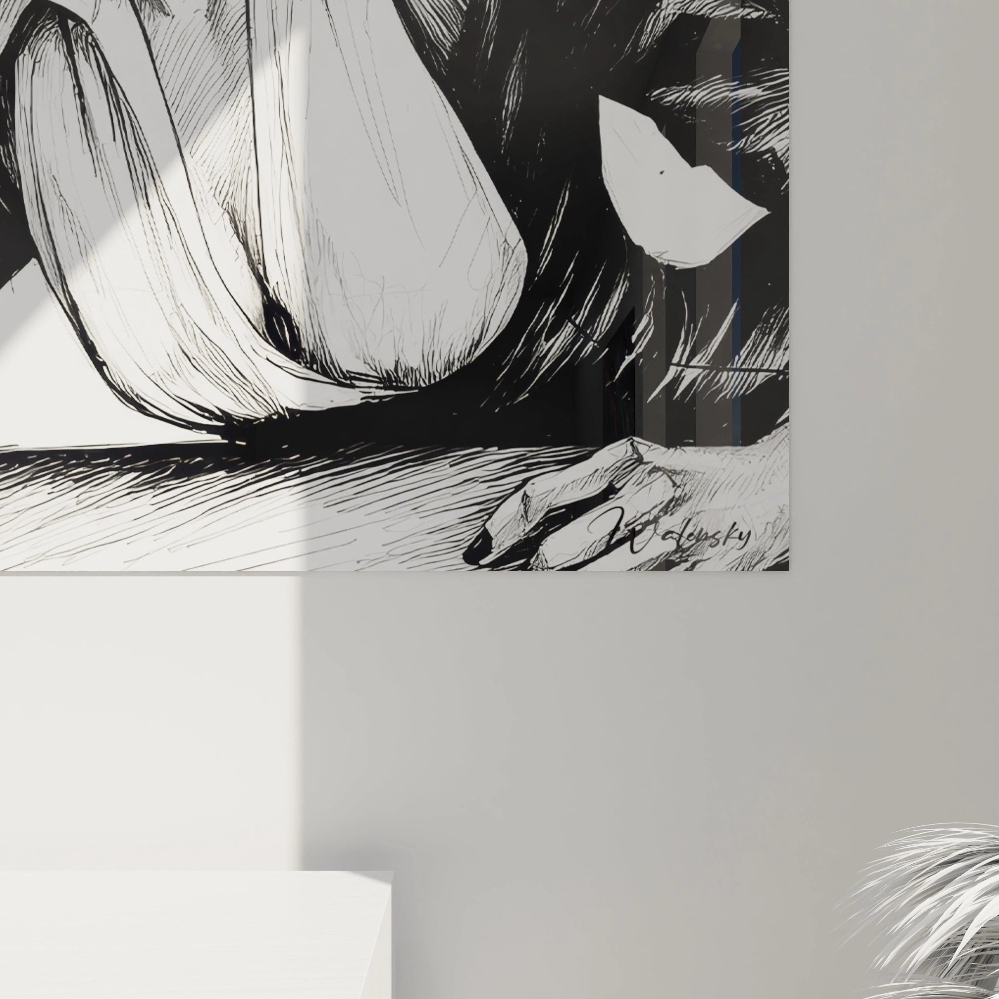 Tableau mural mode vintage parisienne de Walensky avec design artistique noir et blanc