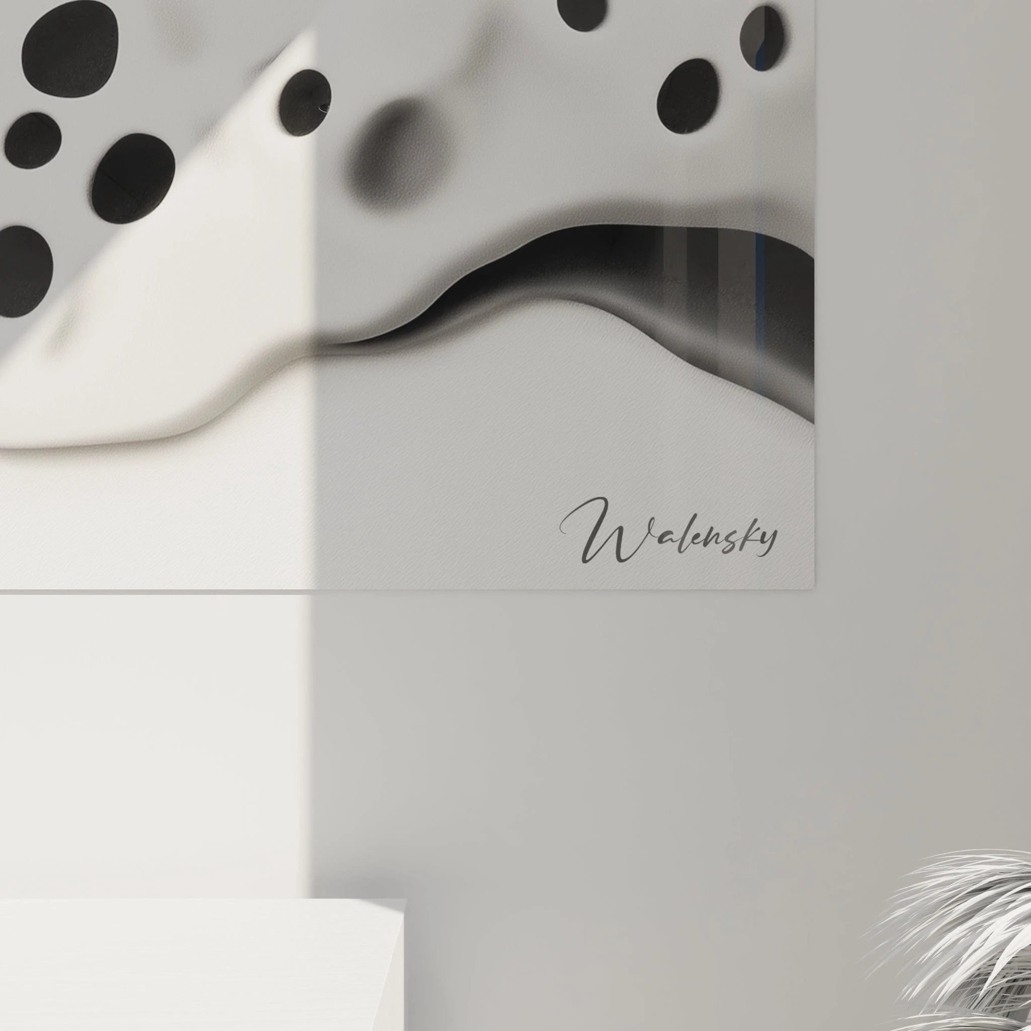 Tableau tacheté noir et blanc de Walensky, ajout moderne pour la décoration intérieure