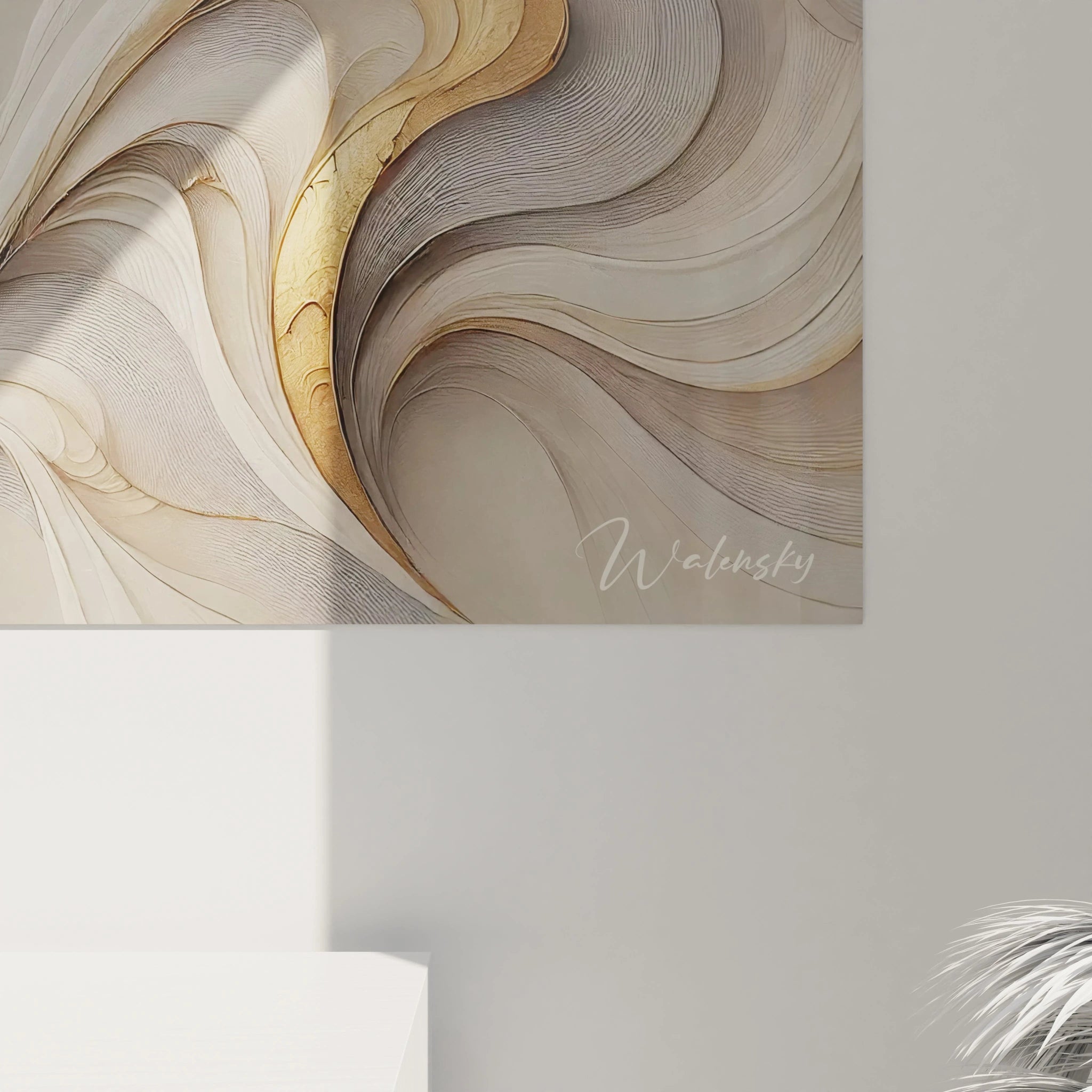 vue de pres ce tableau lama devoile des details subtils melant des formes fluides et des textures abstraites pour incarner la force tranquille de cet animal