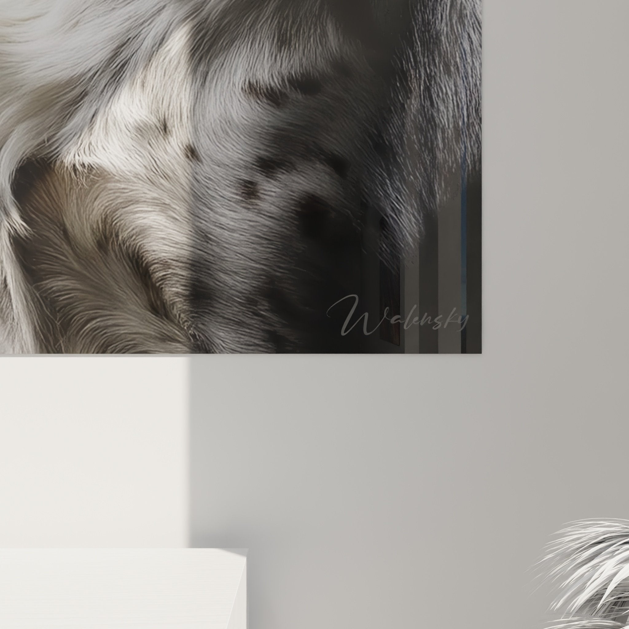 Vue d'ensemble tableau mural Springer Anglais portrait artistique chien épagneul décoration intérieur