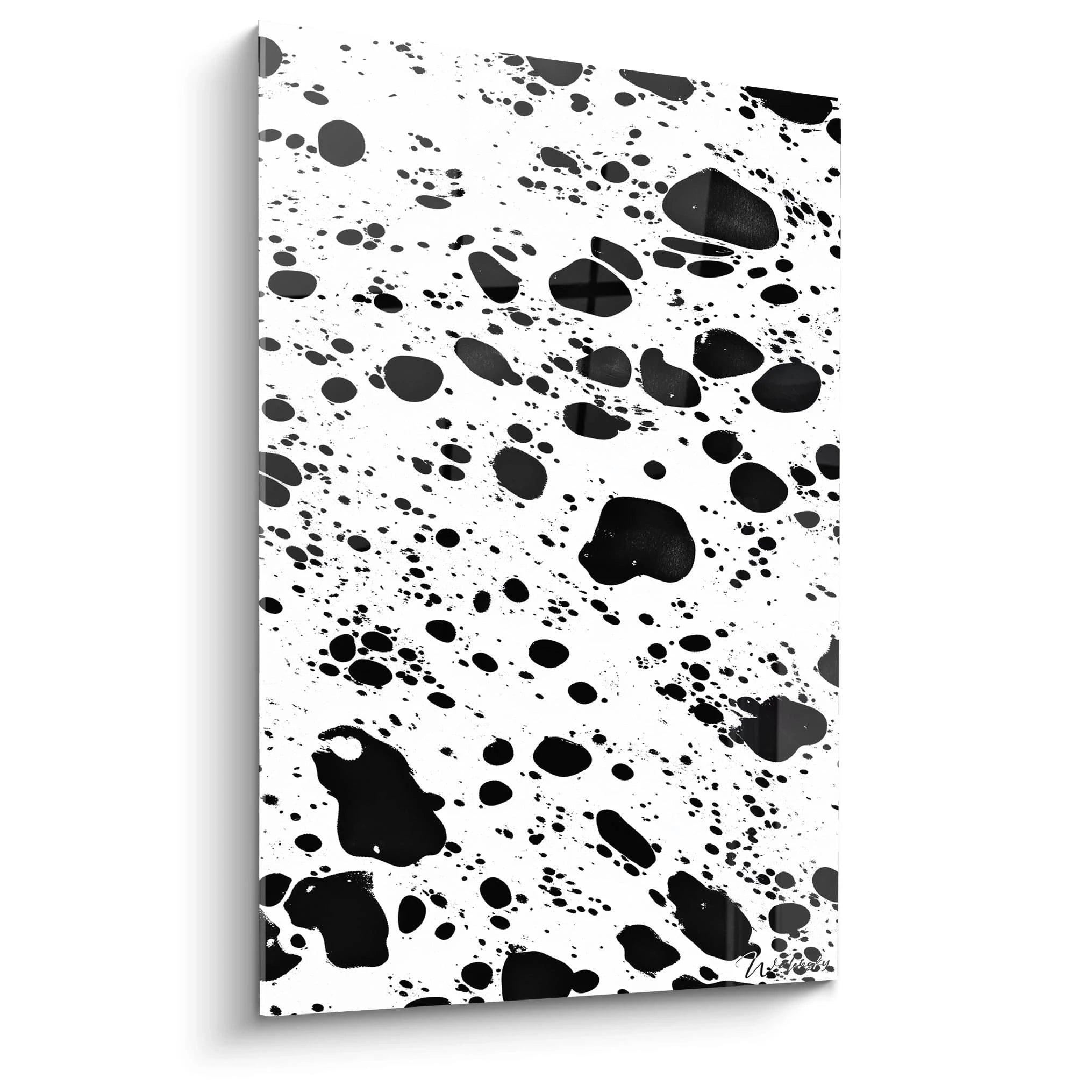 Tableau tacheté noir et blanc de Walensky avec un design artistique moderne