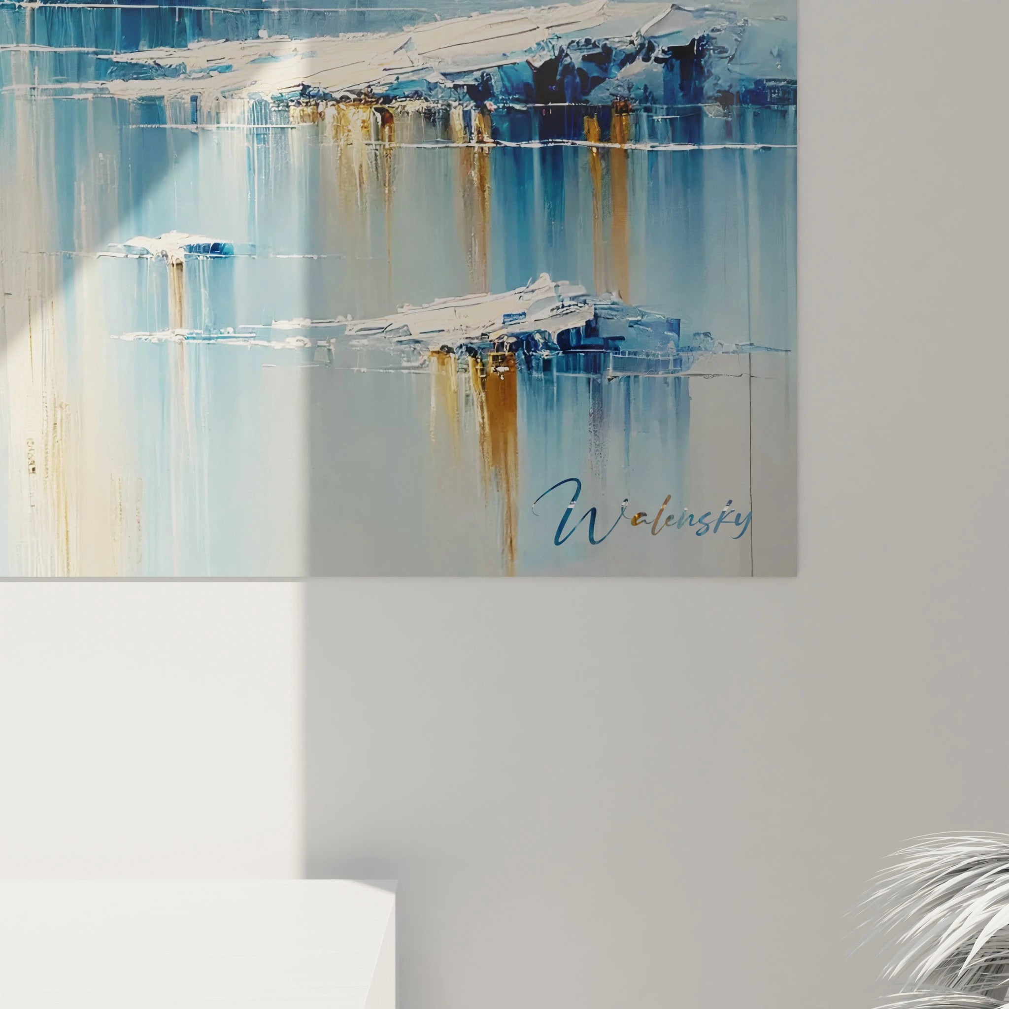 Découvrez de près ce tableau hiver, où chaque fragment de glace et reflet de lumière crée une immersion dans la poésie des paysages enneigés. Une œuvre d'art à admirer.