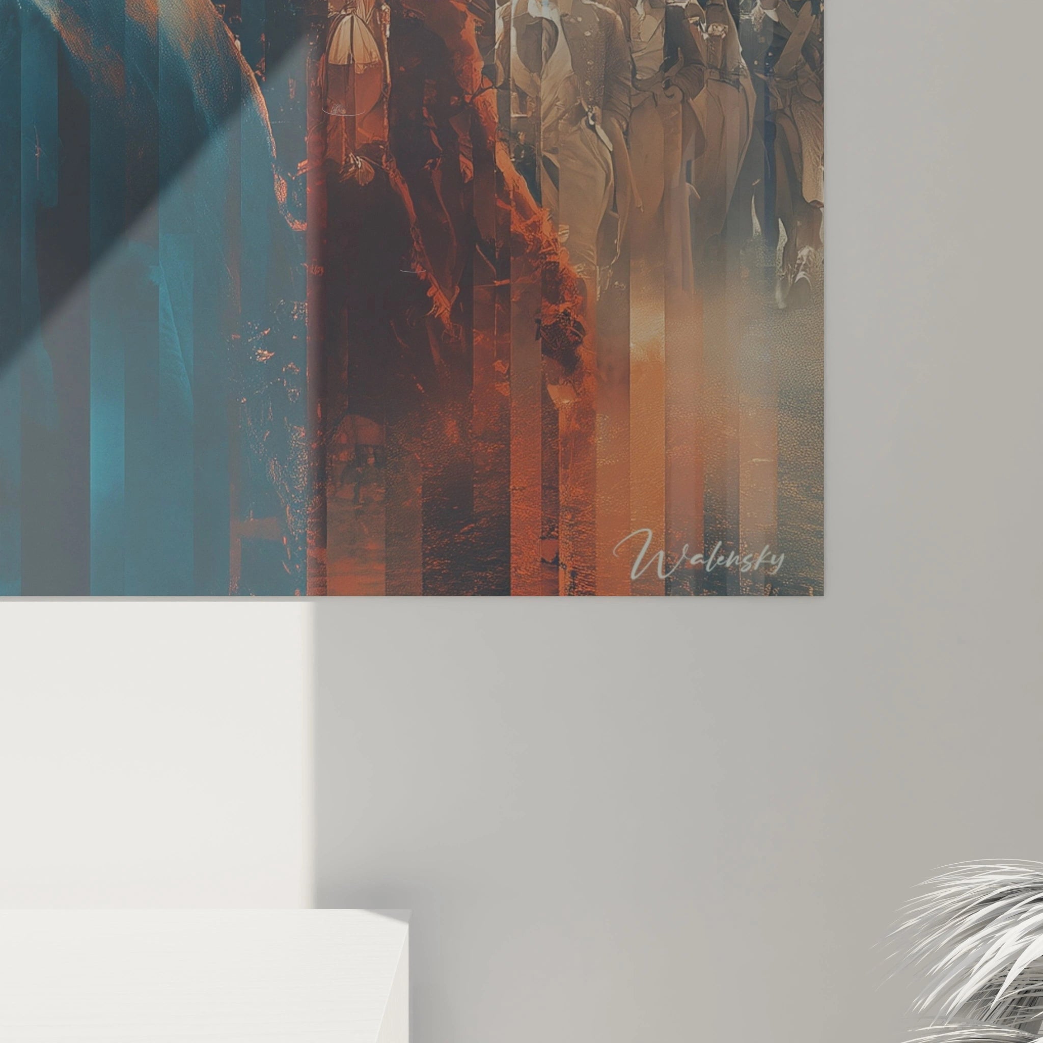 Tableau mural Walensky tableau Napoléon révolution française design abstrait bleu orange signature Walensky pour décoration