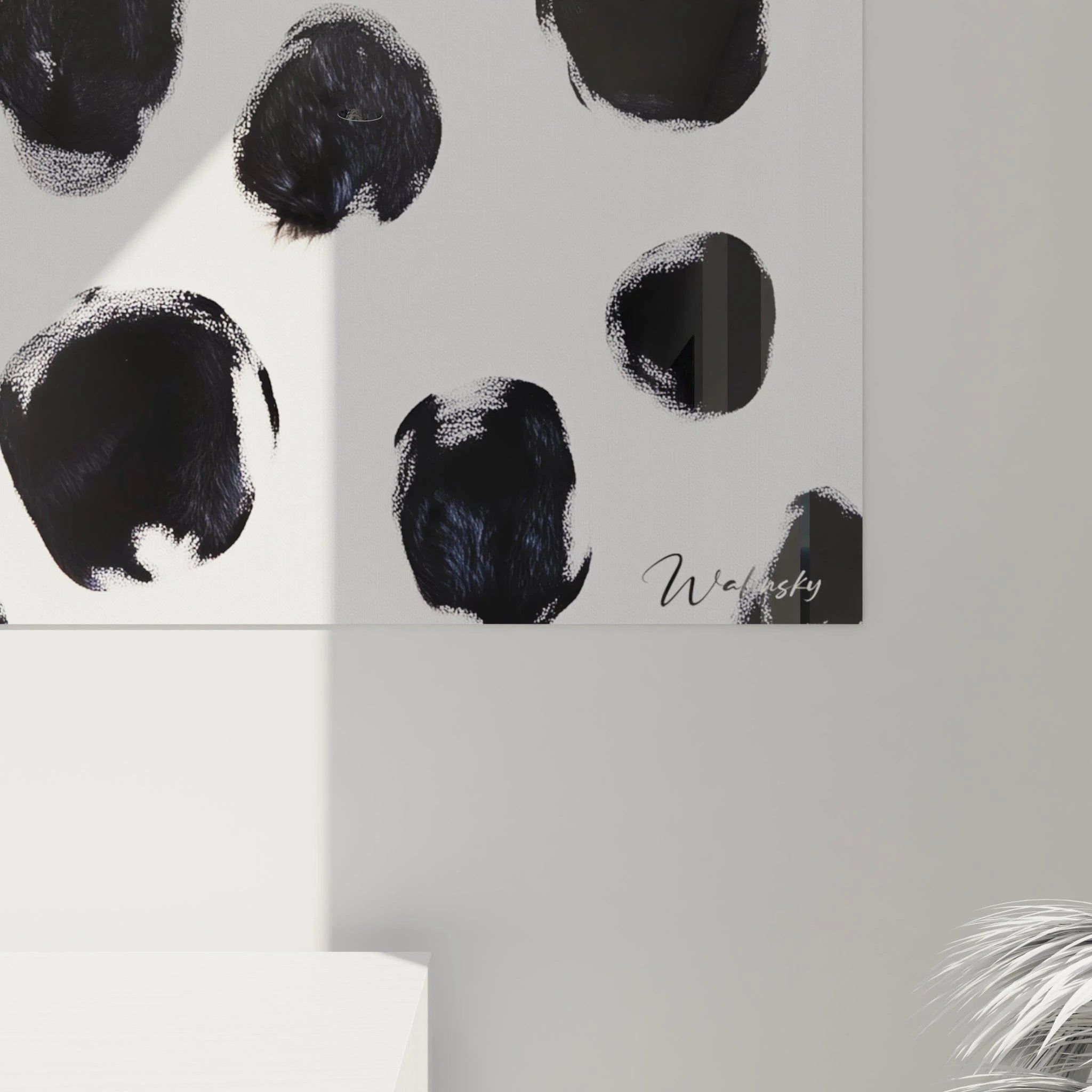 Tableau tacheté noir et blanc de Walensky pour une décoration contemporaine