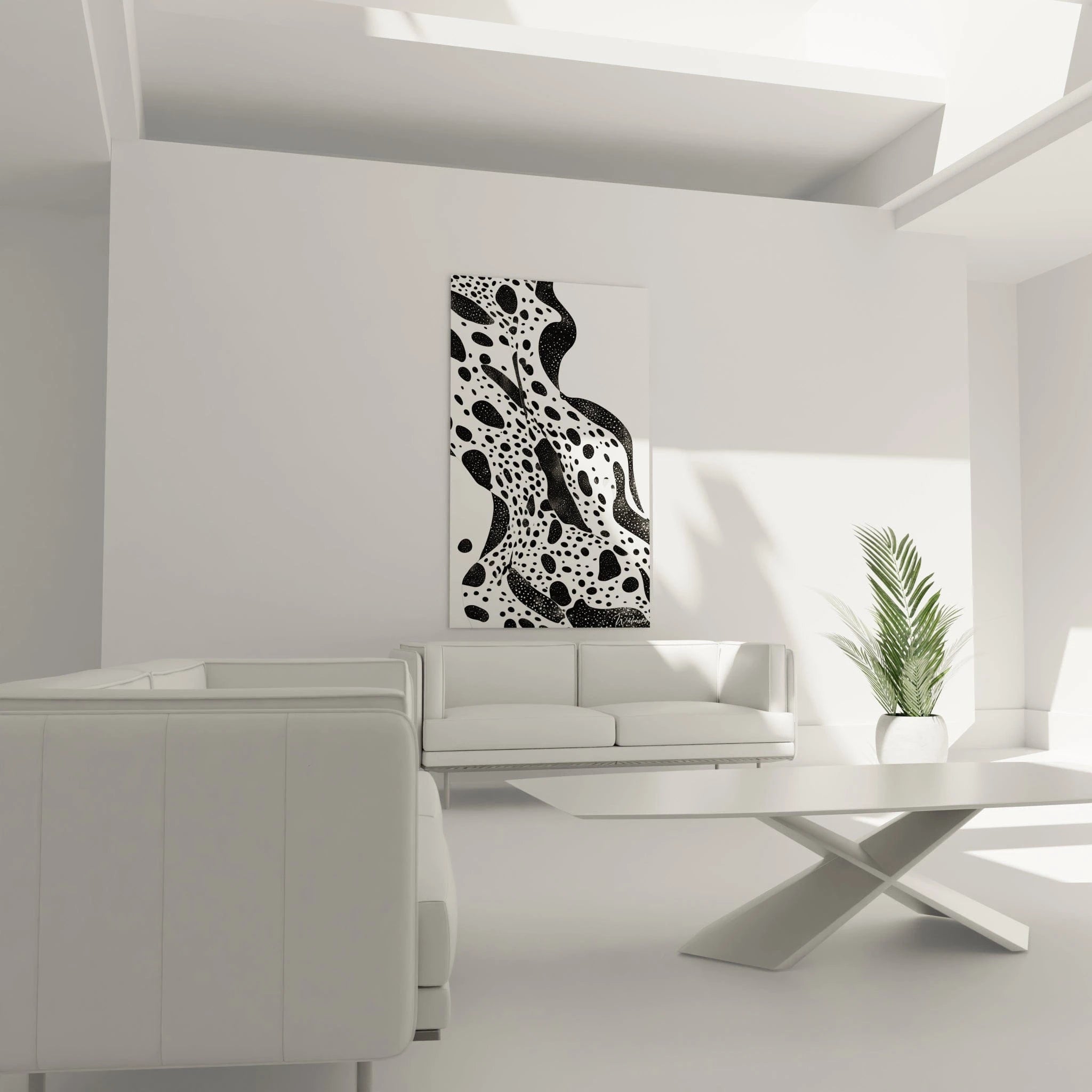 Tableau tacheté noir et blanc de Walensky pour ajouter une touche moderne à votre décoration intérieure