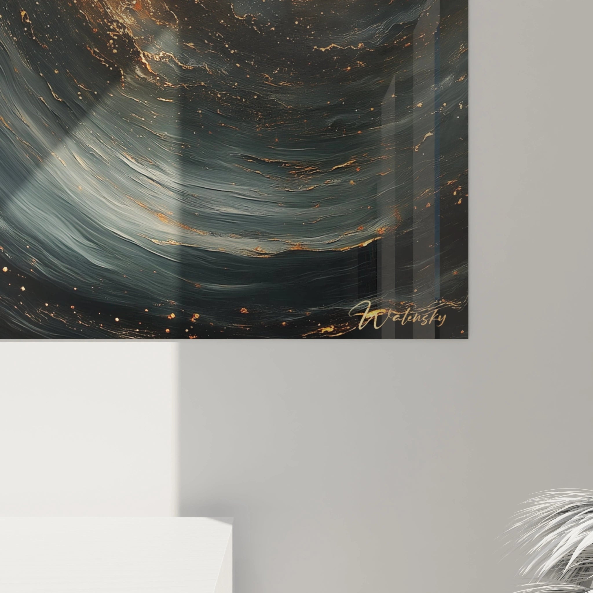 Tableau Océan Volcanique Sublime - édition expressionniste abstrait - Walensky