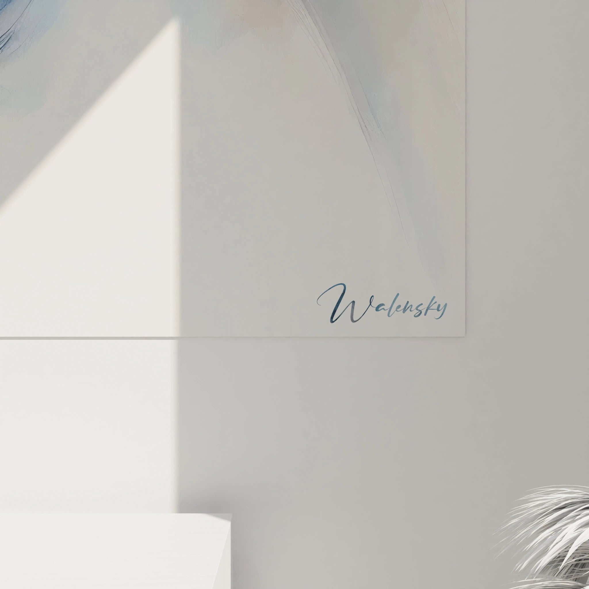 Vue de pres, le tableau Arc-en-Ciel revele la finesse de ses couleurs fluides et touches dorees, evoquant un souffle d'espoir et de renouveau. Un detail qui amplifie l'harmonie et la serenite de l'oeuvre.