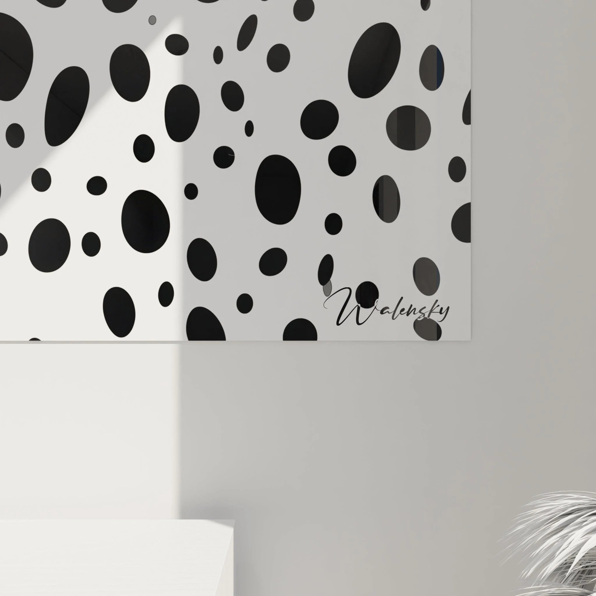 Tableau tacheté noir et blanc de Walensky idéal pour décorer un mur moderne