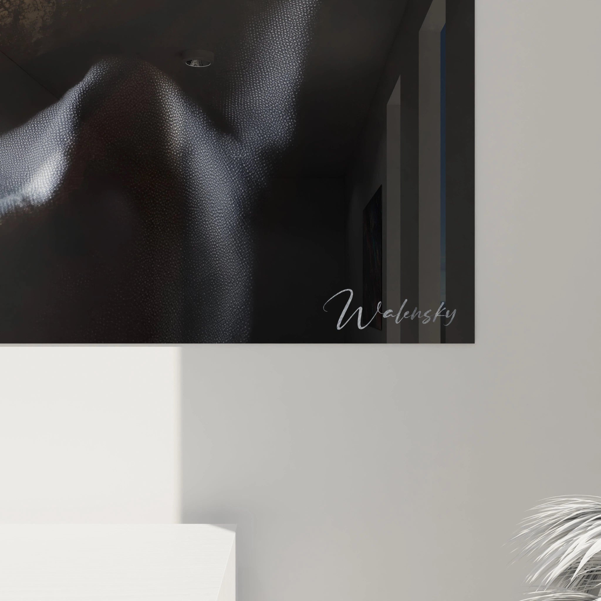 Un tableau olive représentant une composition réaliste d’olives baignées dans une huile dorée, avec des nuances de vert et de beige, une texture lisse sur les fruits et des reflets brillants sur le verre.