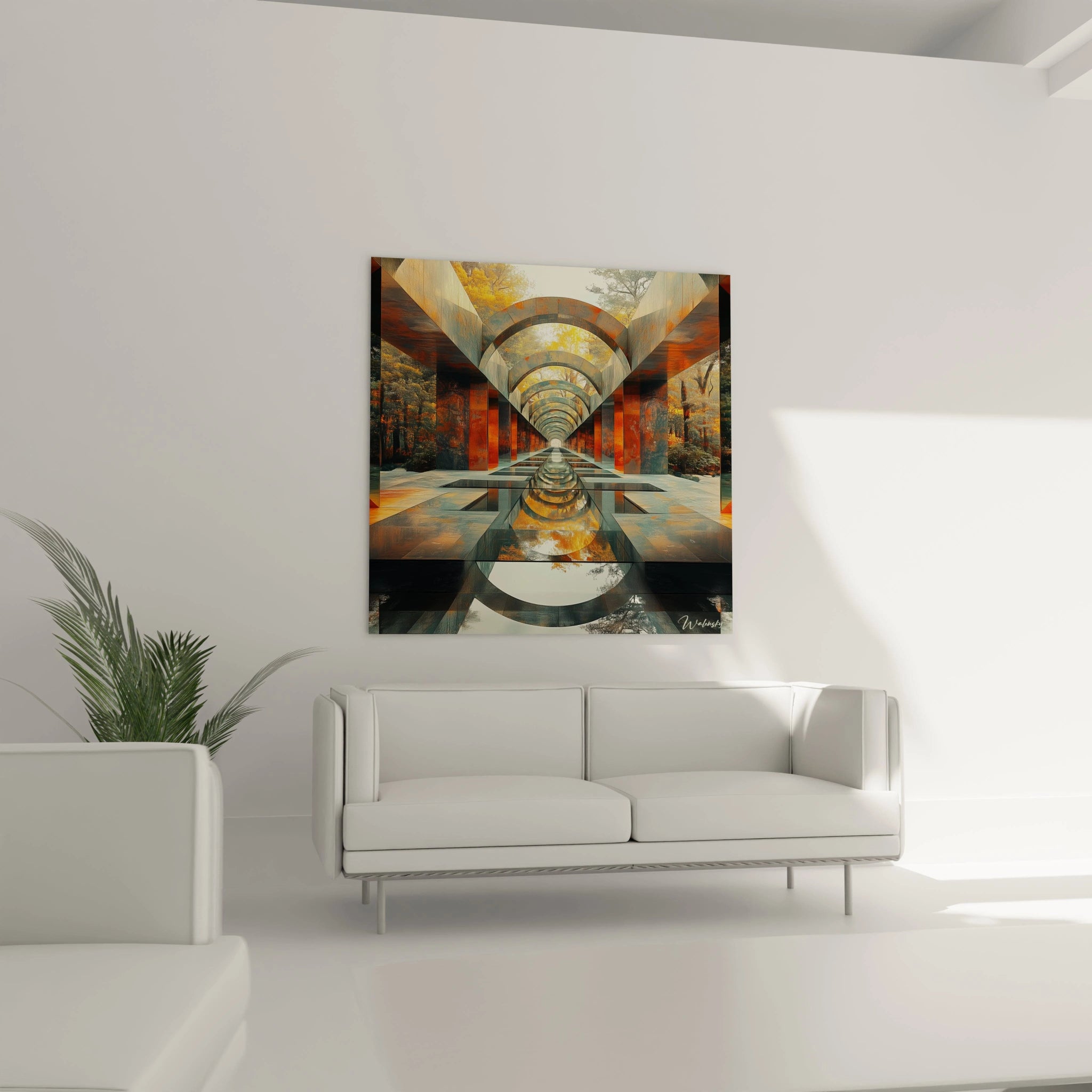 Tableau géométrique abstrait de Walensky avec des formes et des couleurs vives pour la décoration moderne