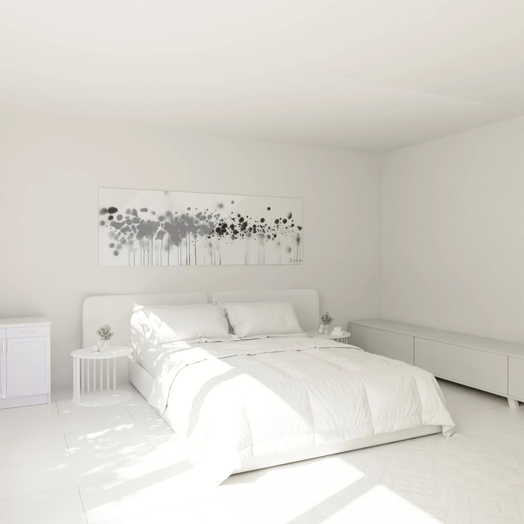 Tableau tacheté noir et blanc de Walensky pour une décoration moderne de chambre