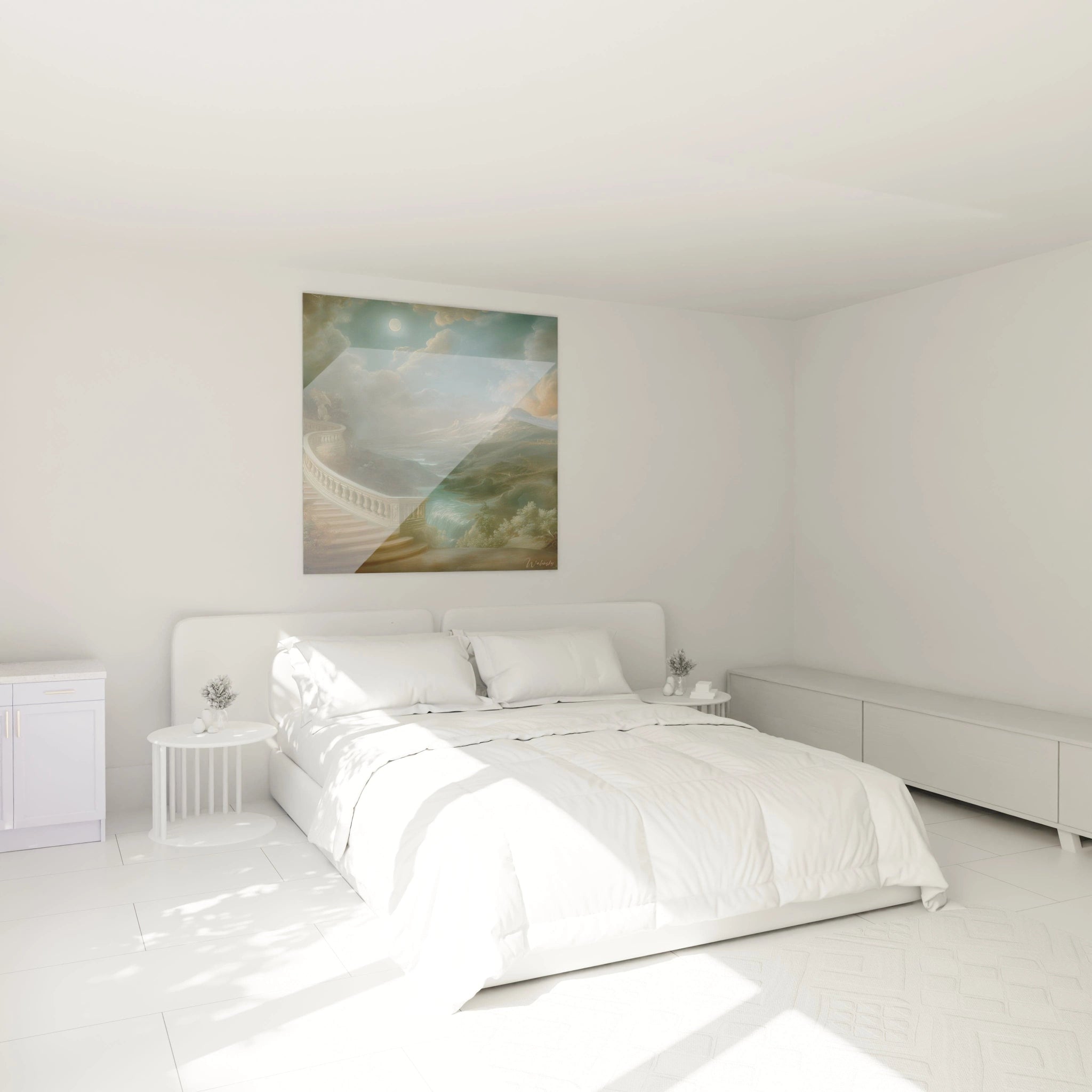 Tableau Paysage Lune Argentée - édition rococo - Walensky