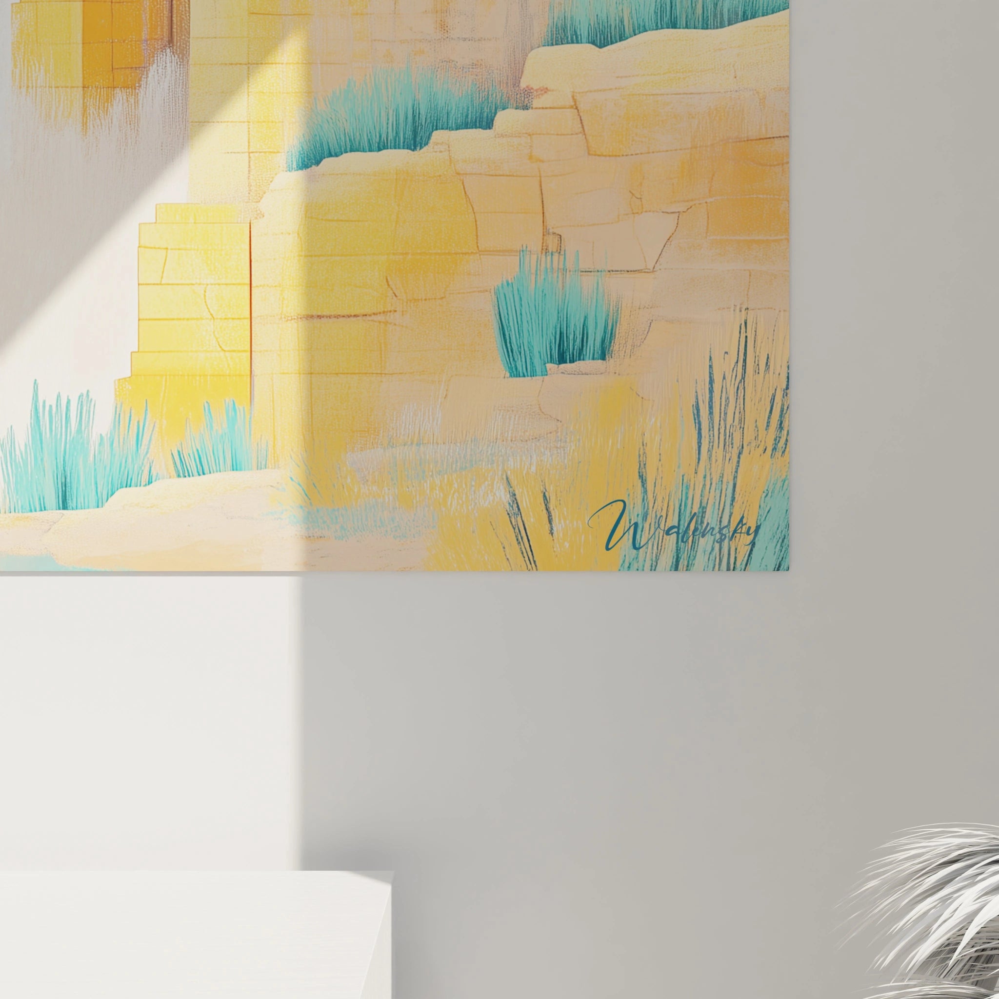 Tableau Paysage Oasis dorée - édition Egypte - Walensky