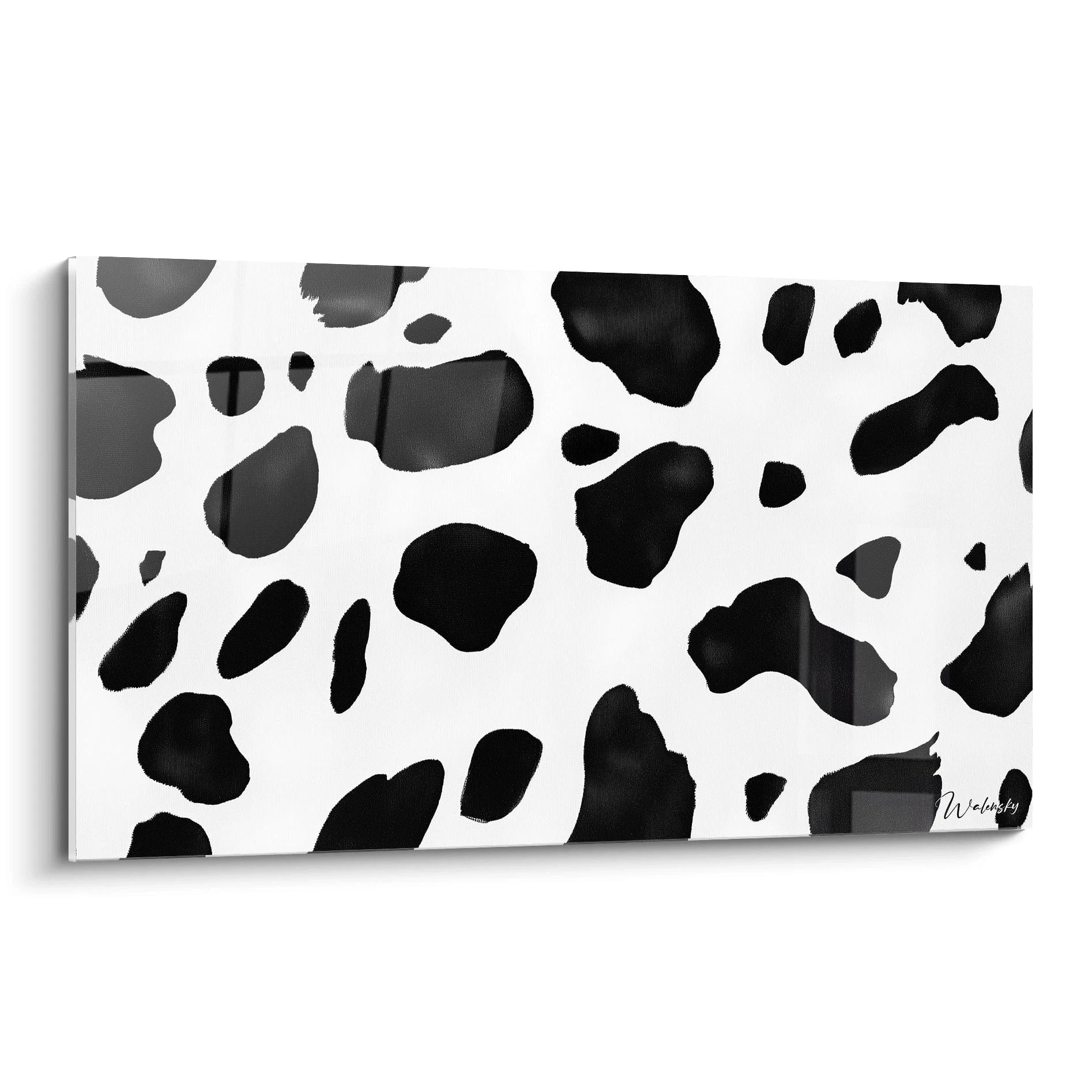 Tableau tacheté noir et blanc Walensky avec motifs animaux modernes pour décoration intérieure