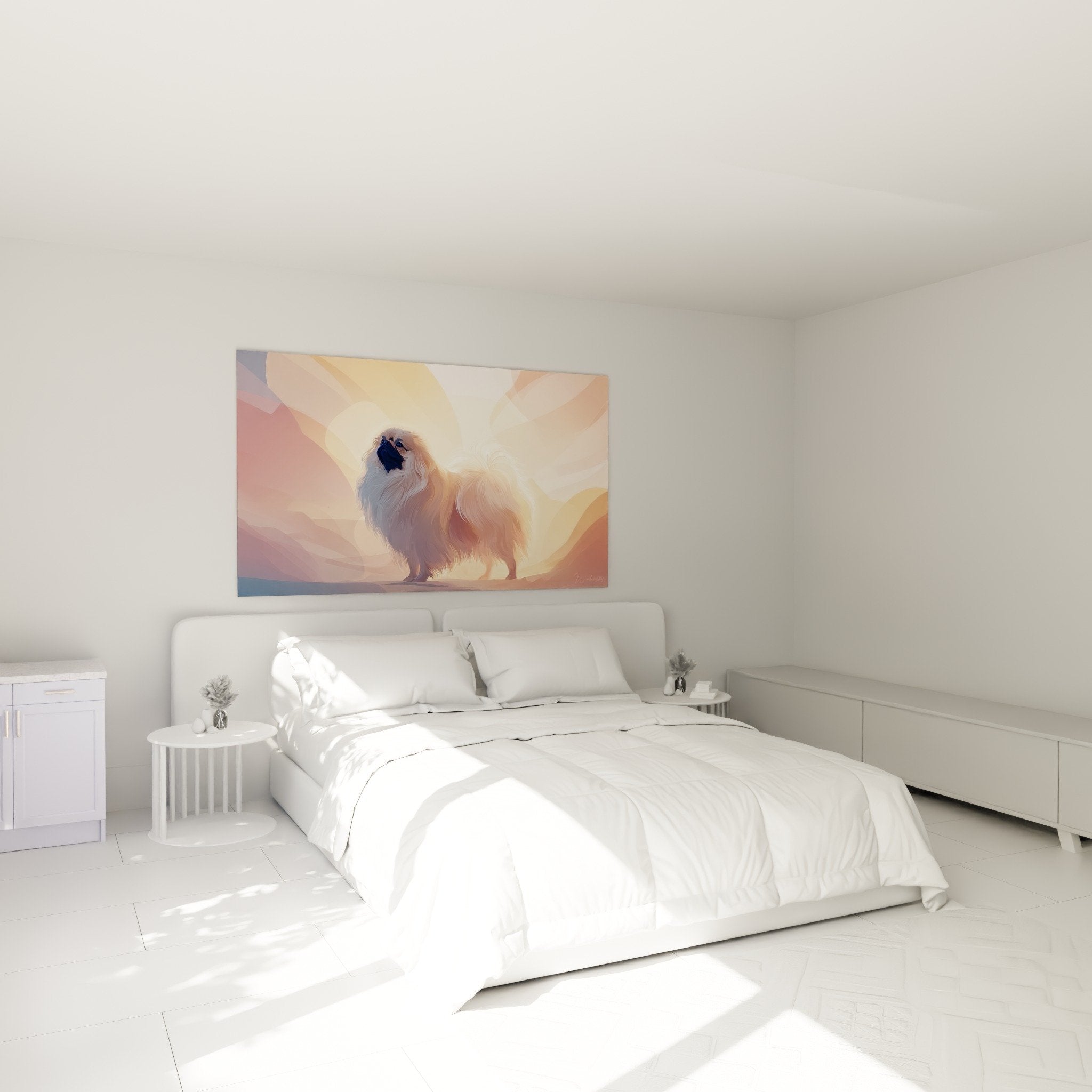 Quadro Pechino canyon dorato in camera con atmosfera calda decorazione murale rilassante