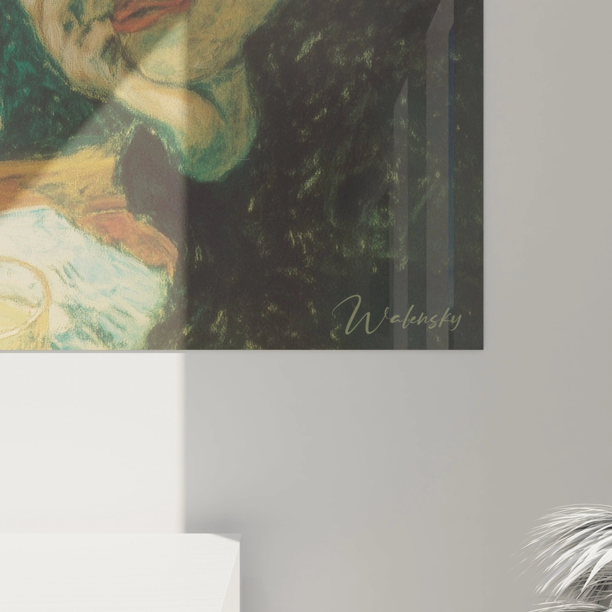 Tableau mural Walensky tableau post impressionnisme personnages, gros plan d'un visage féminin peint avec signature