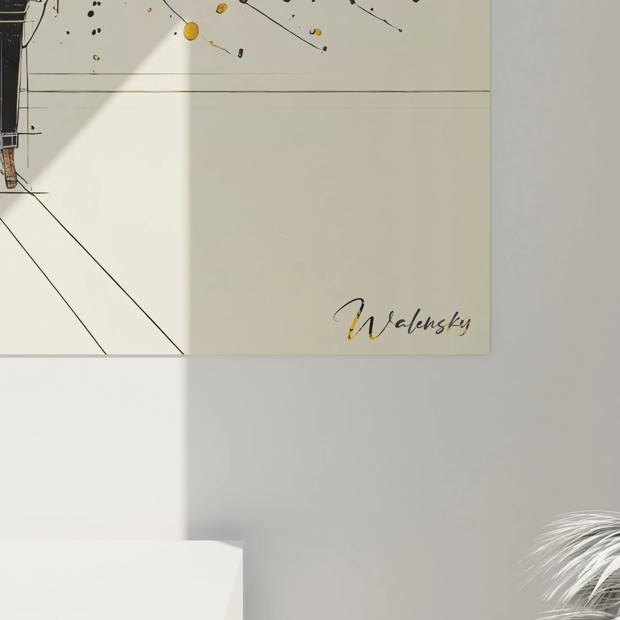 Focus sur les textures Ă©clatantes dâun tableau abstrait, oĂč un piano est entourĂ© de formes dynamiques et vibrantes.