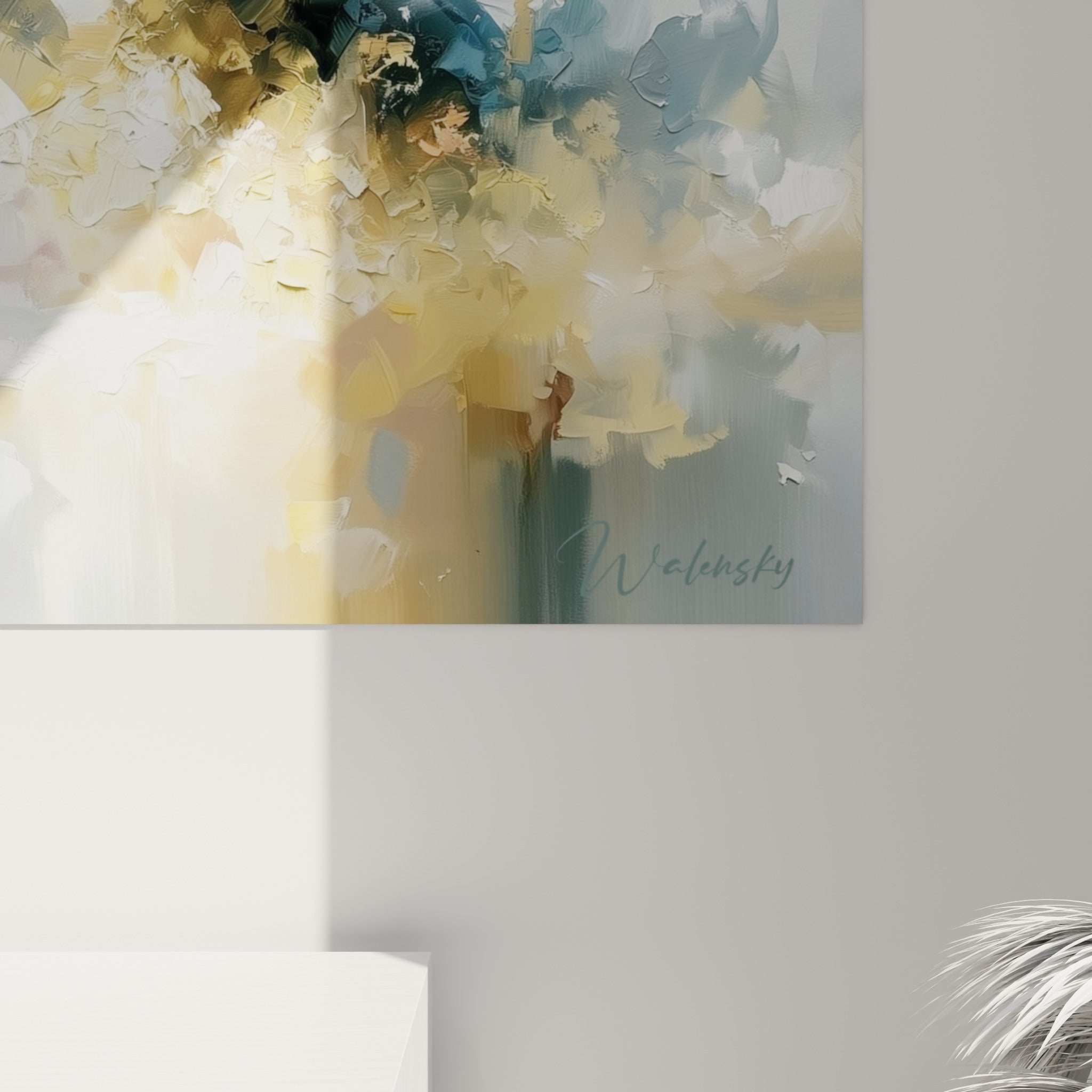 Empâtements dorés et gris se mêlant sur la toile, détail du tableau poker révélant la matière picturale