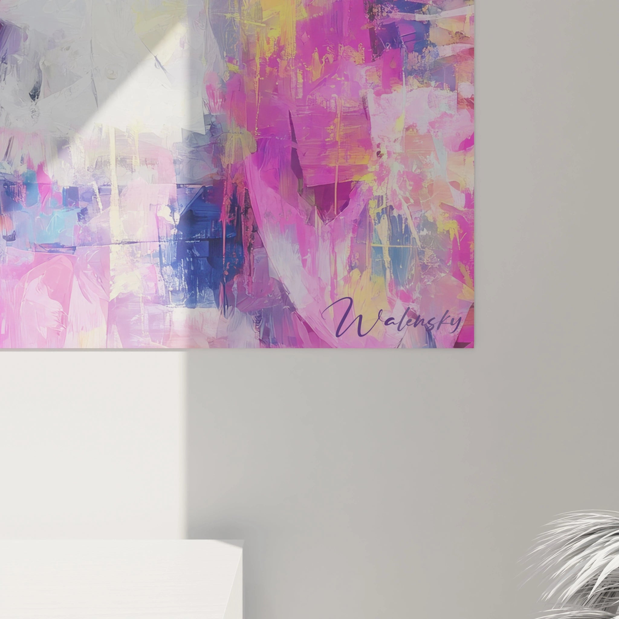 Tableau mural en mode portrait vintage avec des éclaboussures de couleur par Walensky