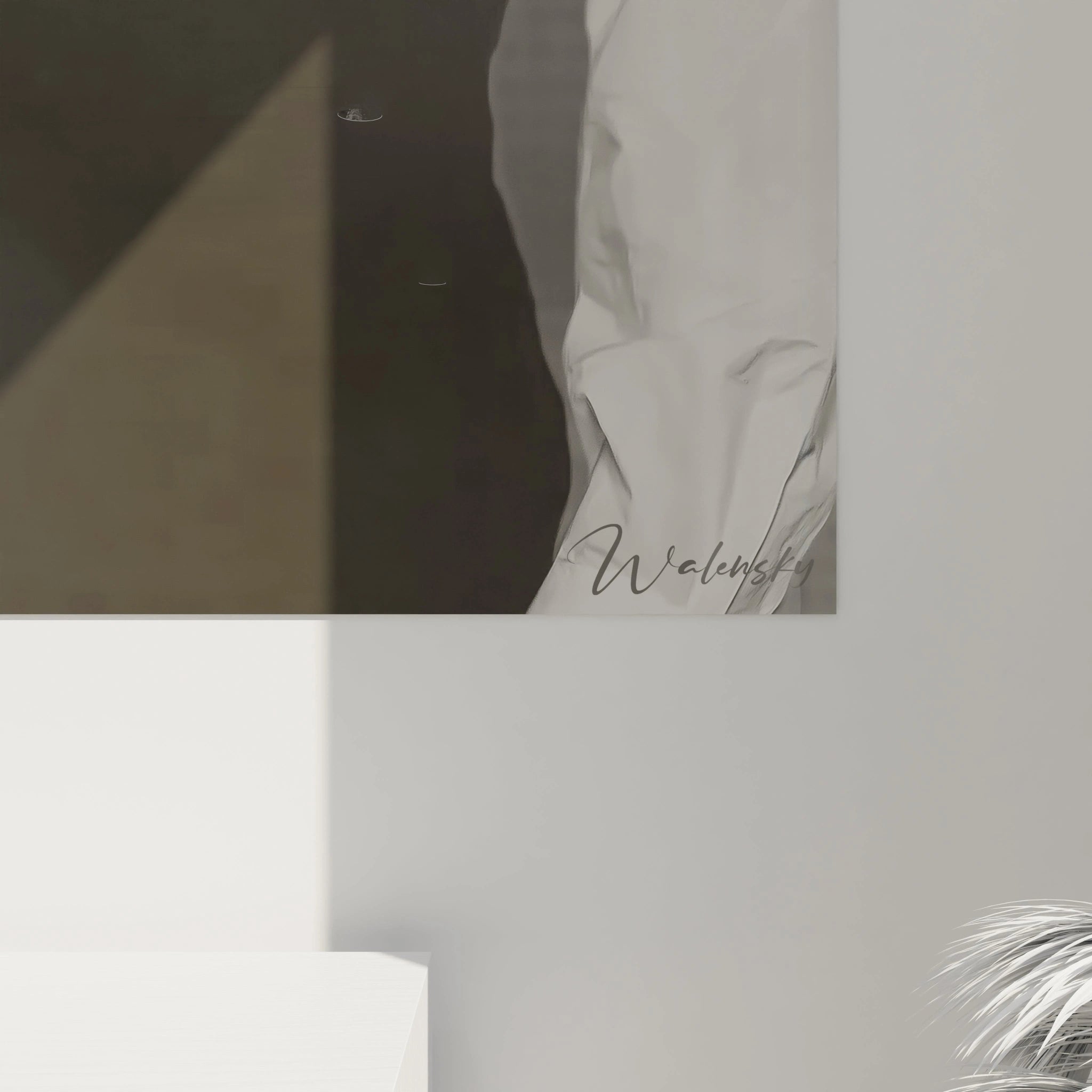 Tableau mural portrait femme noir et blanc de Walensky avec des éléments artistiques modernes