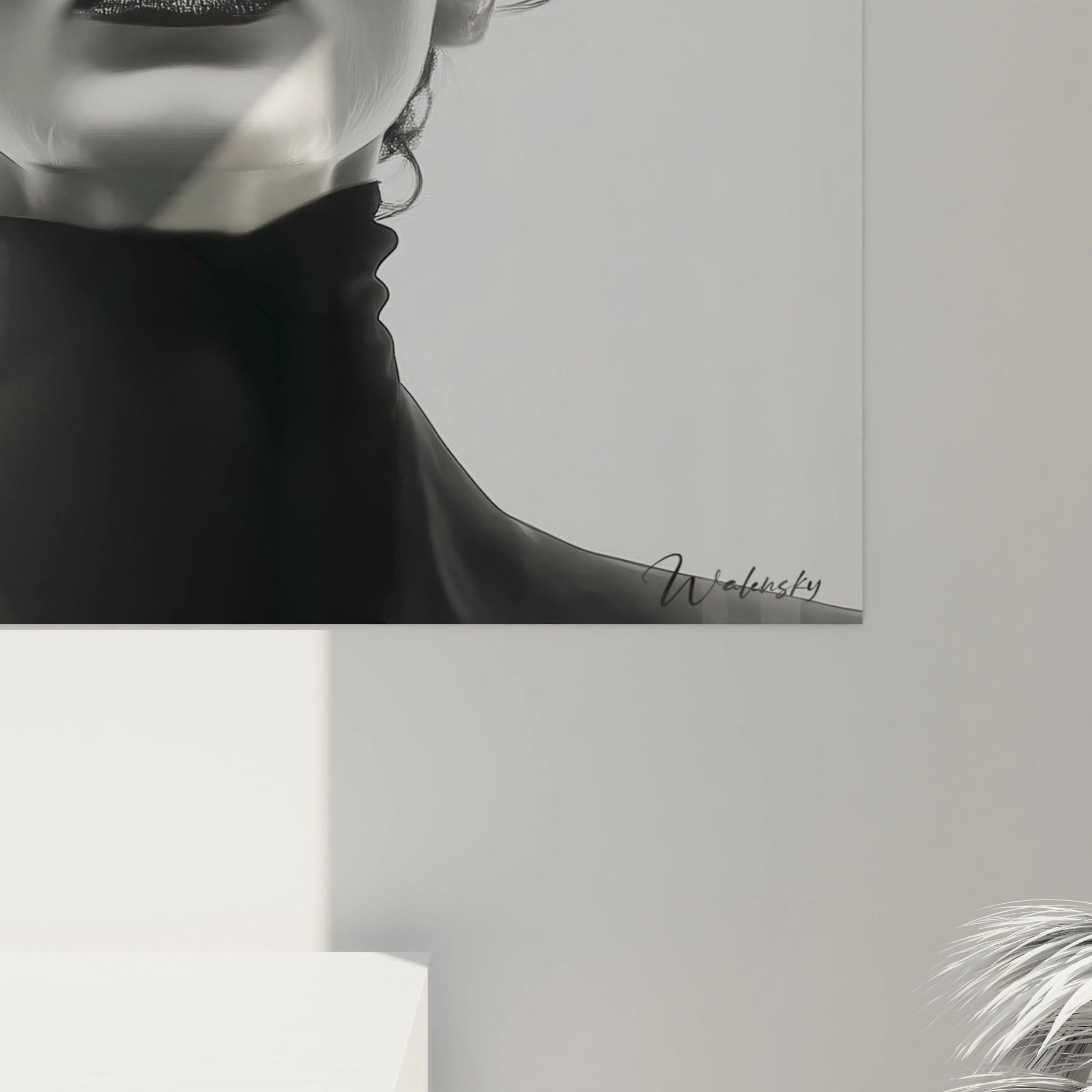 Tableau mural portrait femme noir et blanc de Walensky, élégant et moderne pour la décoration intérieure