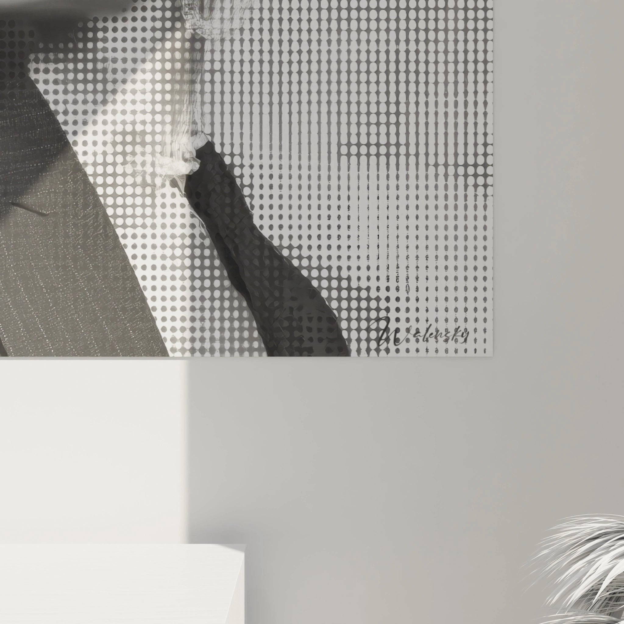 Tableau mural portrait femme noir et blanc stylisé pour la décoration intérieure moderne