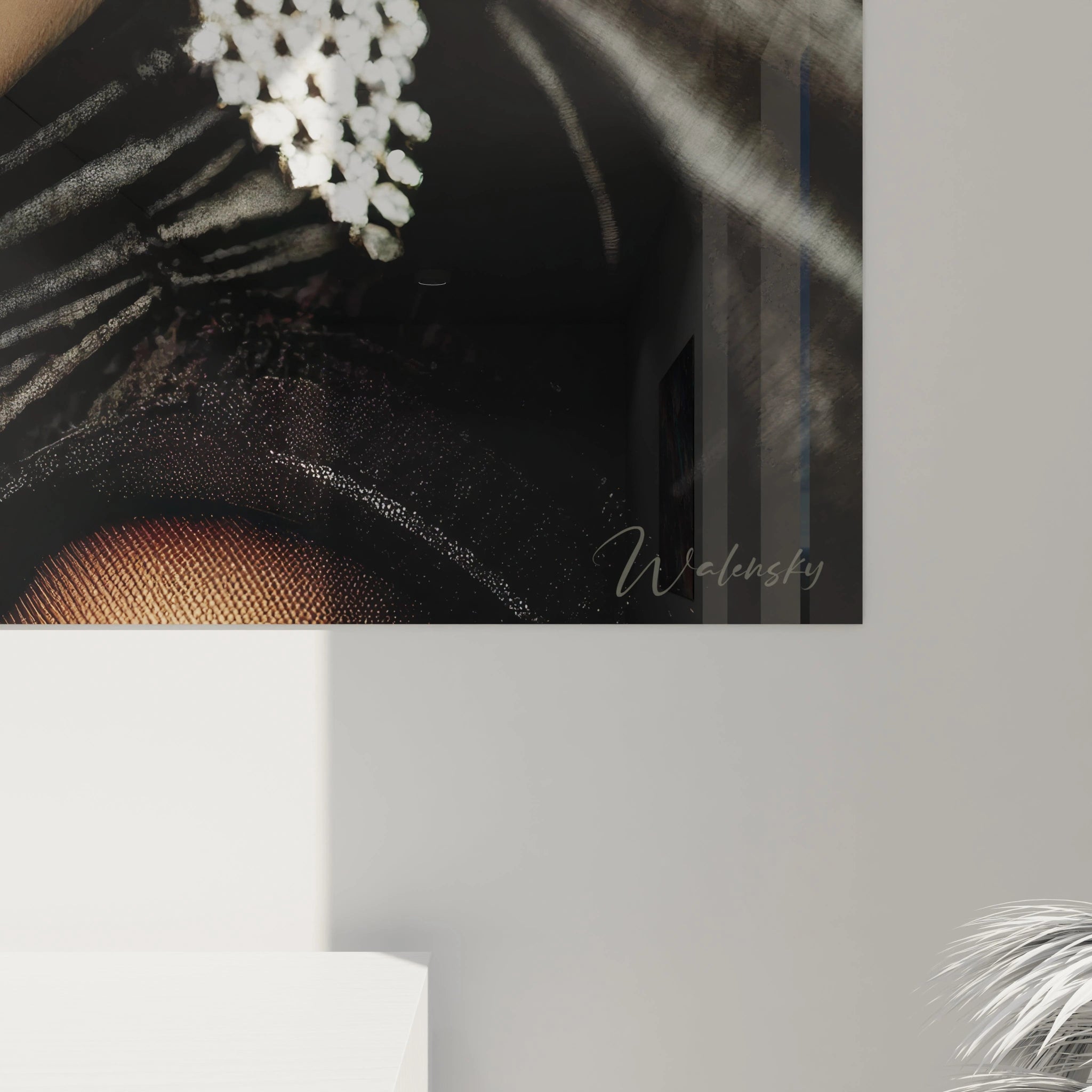 Tableau portrait femme moderne de Walensky avec des détails stylisés et élégants