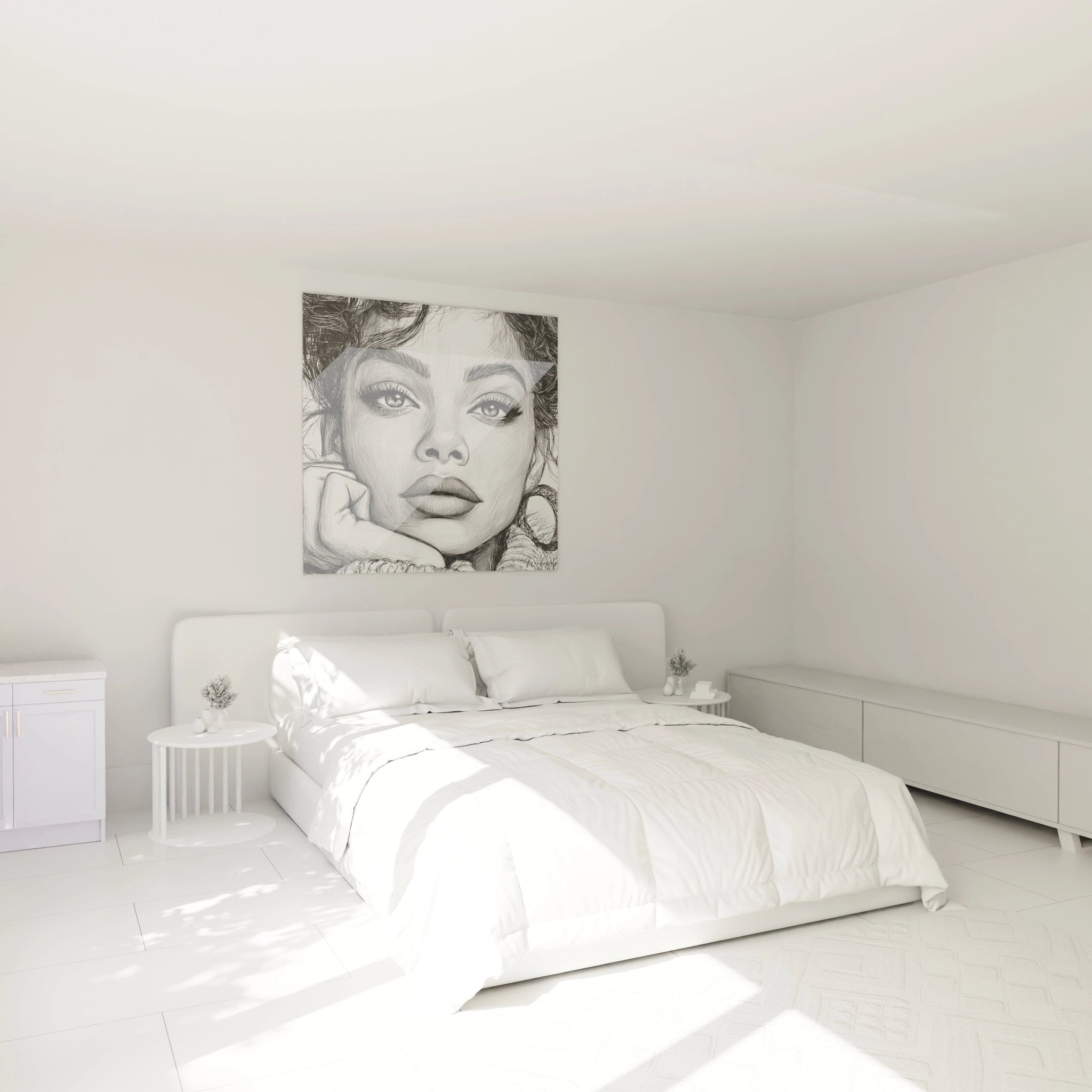 Tableau portrait femme de Walensky, design moderne pour décoration intérieure élégante