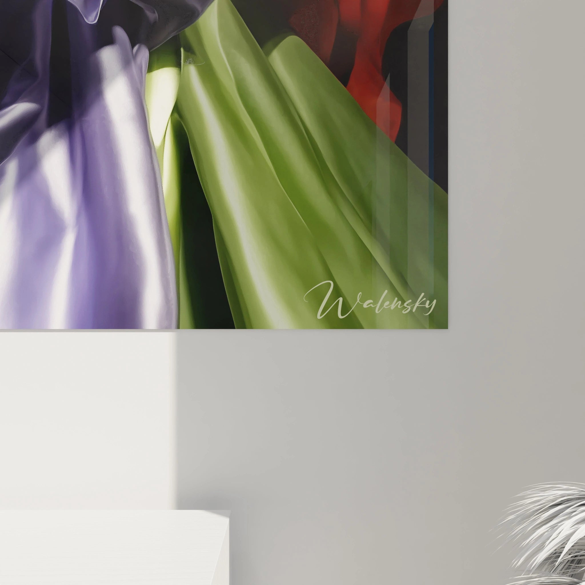 Tableau mural portrait glamour avec des couleurs vives et élégantes de Walensky