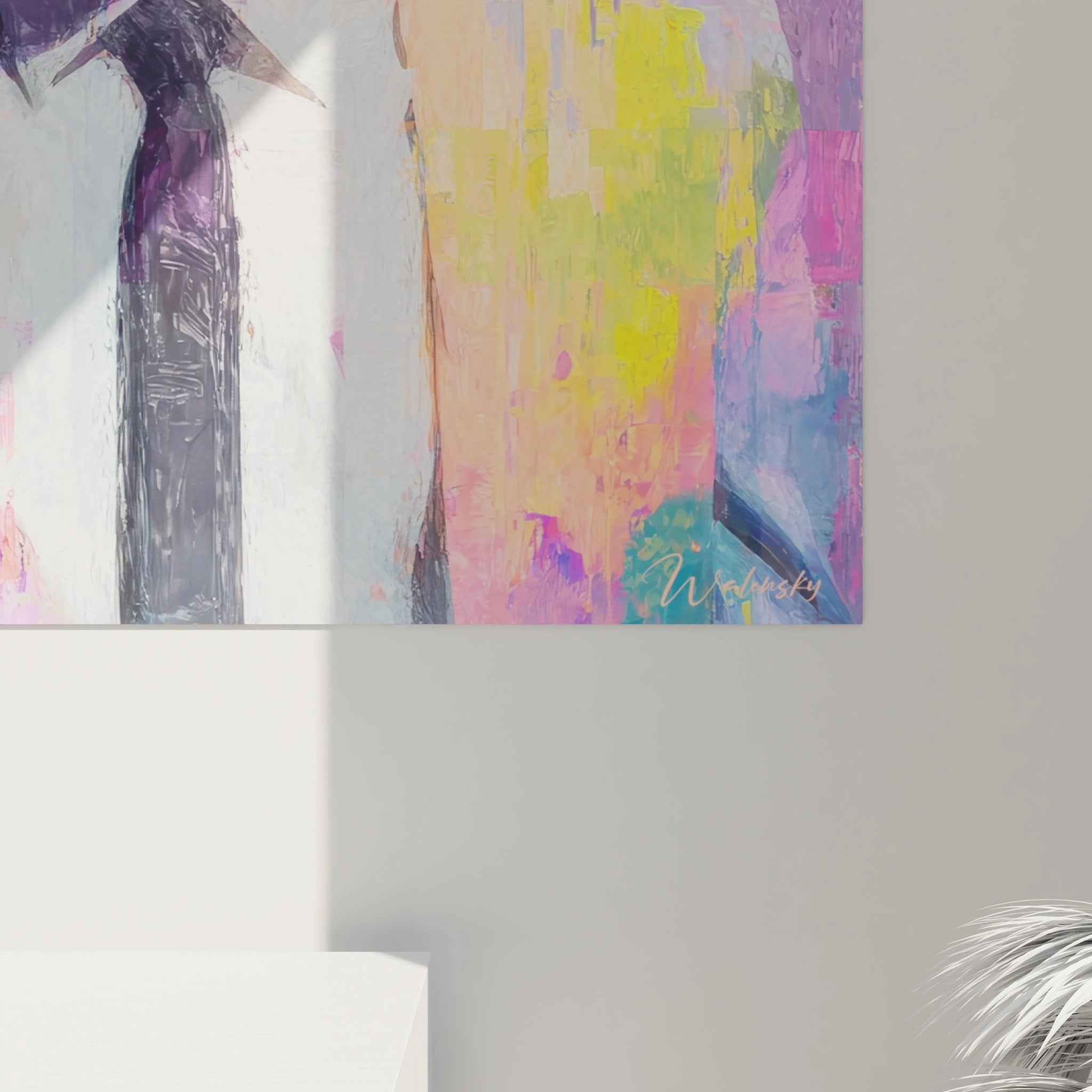 Tableau mural portrait homme pop art de Walensky avec des couleurs vives et modernes