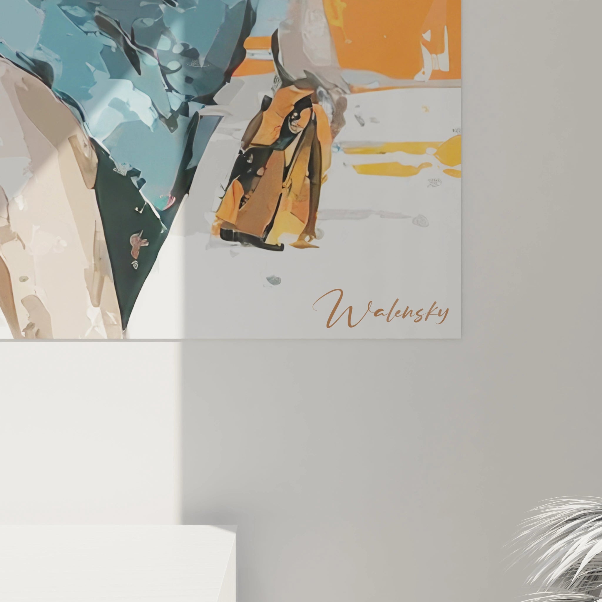 Tableau mural illustration mode de Walensky avec une femme stylisée en maillot de bain