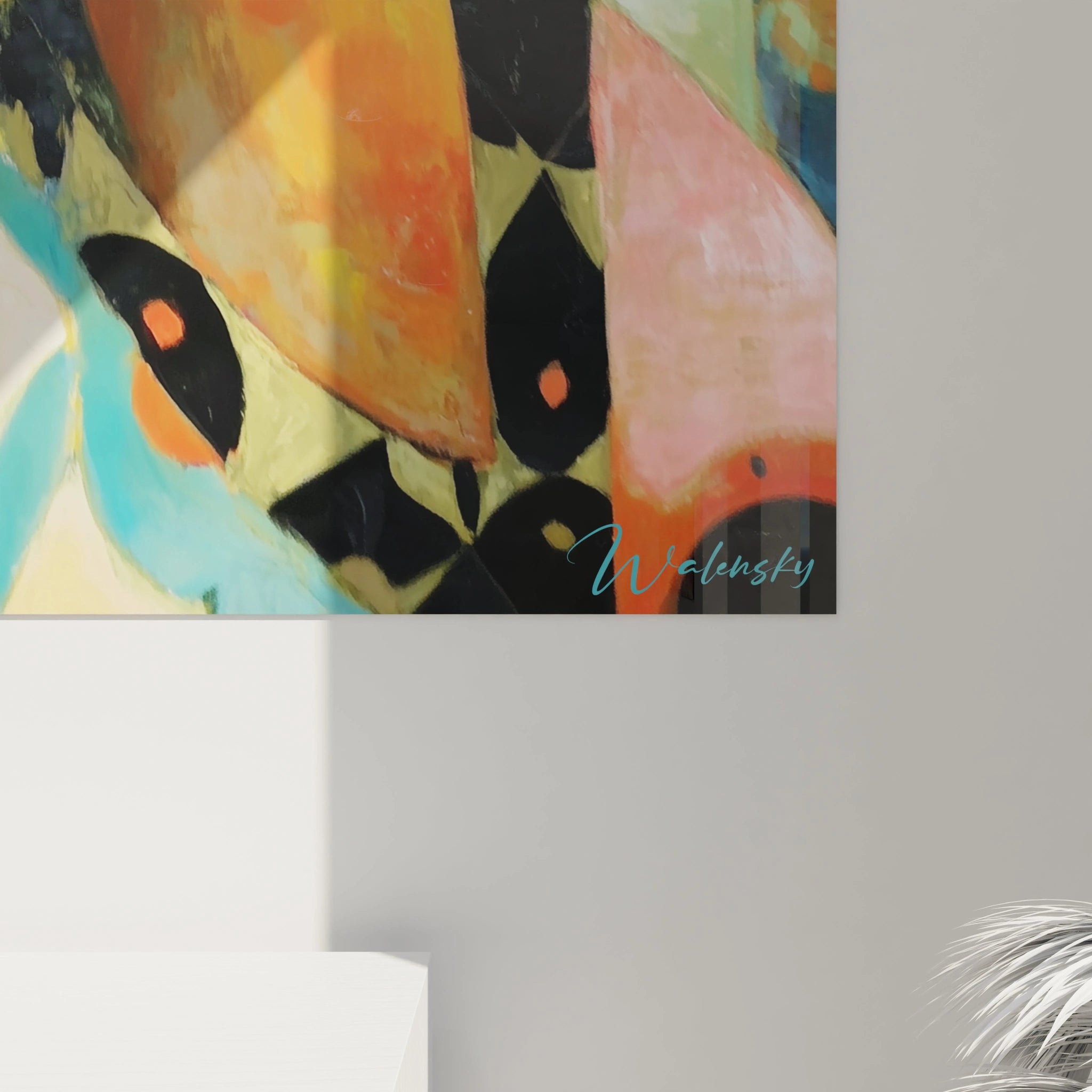 Tableau Portrait Prêtresse des couleurs - édition visage africain - Walensky