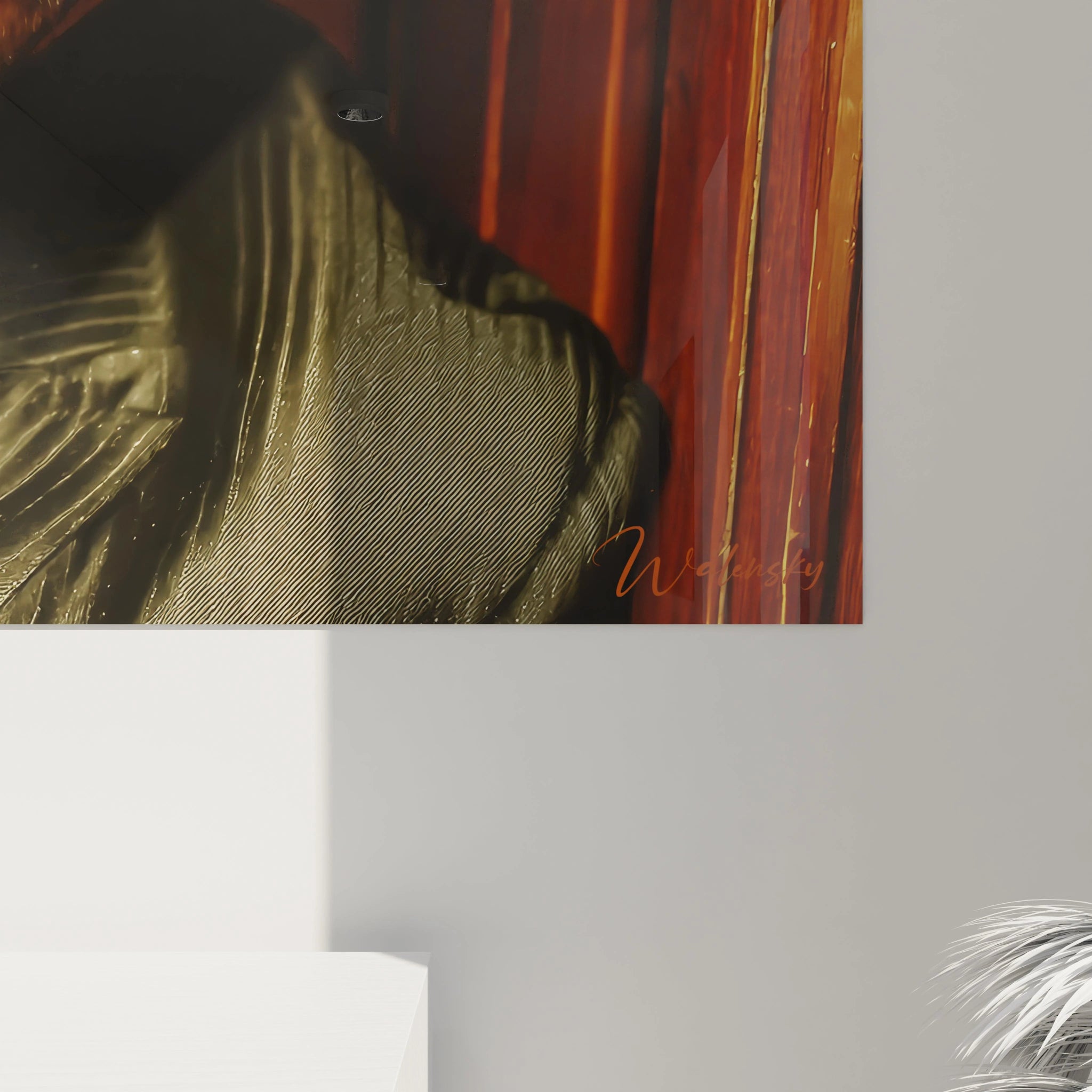 Tableau portrait masculin élégant de Walensky, représentant un homme dans un décor raffiné