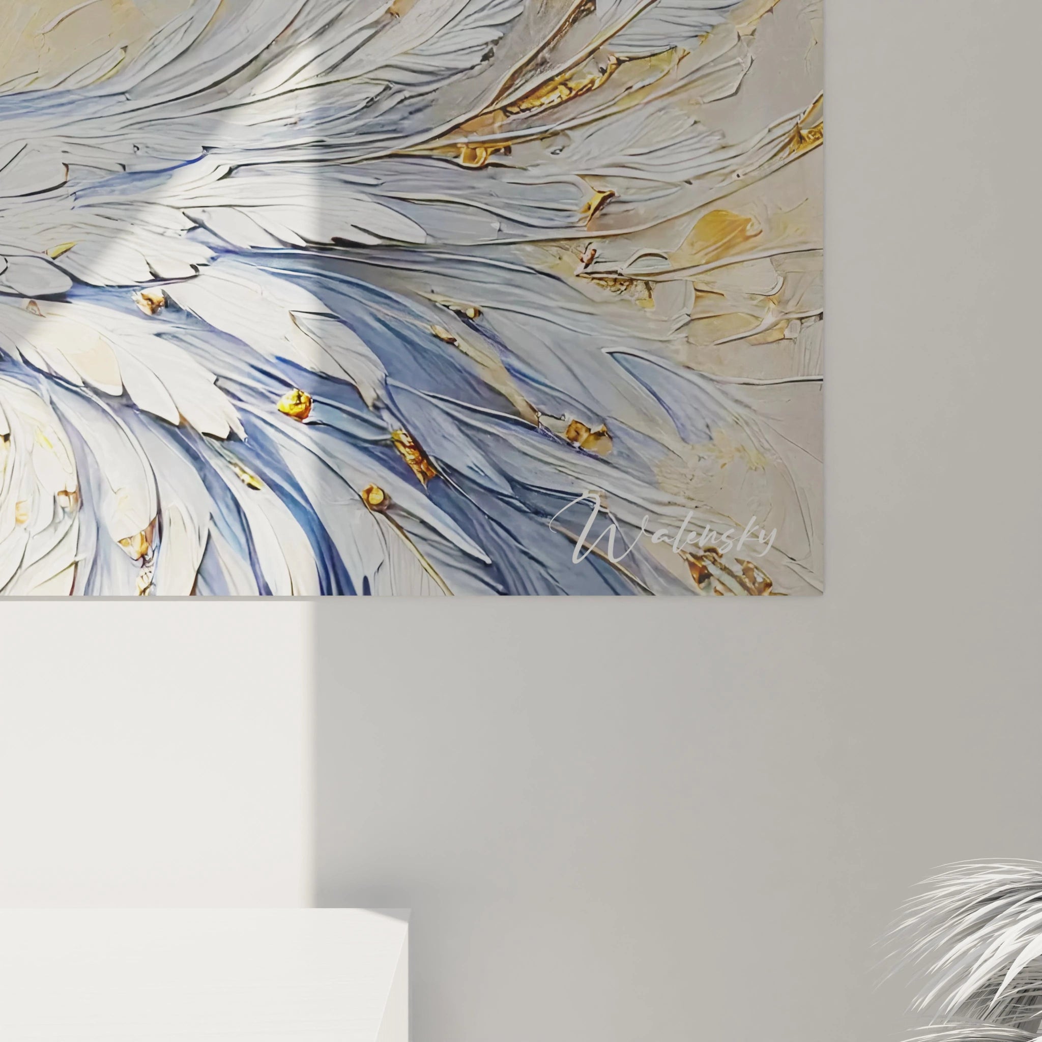 Vue de pres ce tableau heron revele des details saisissants chaque plume precise et subtile capture l essence de cet oiseau majestueux pour un effet apaisant et elegant