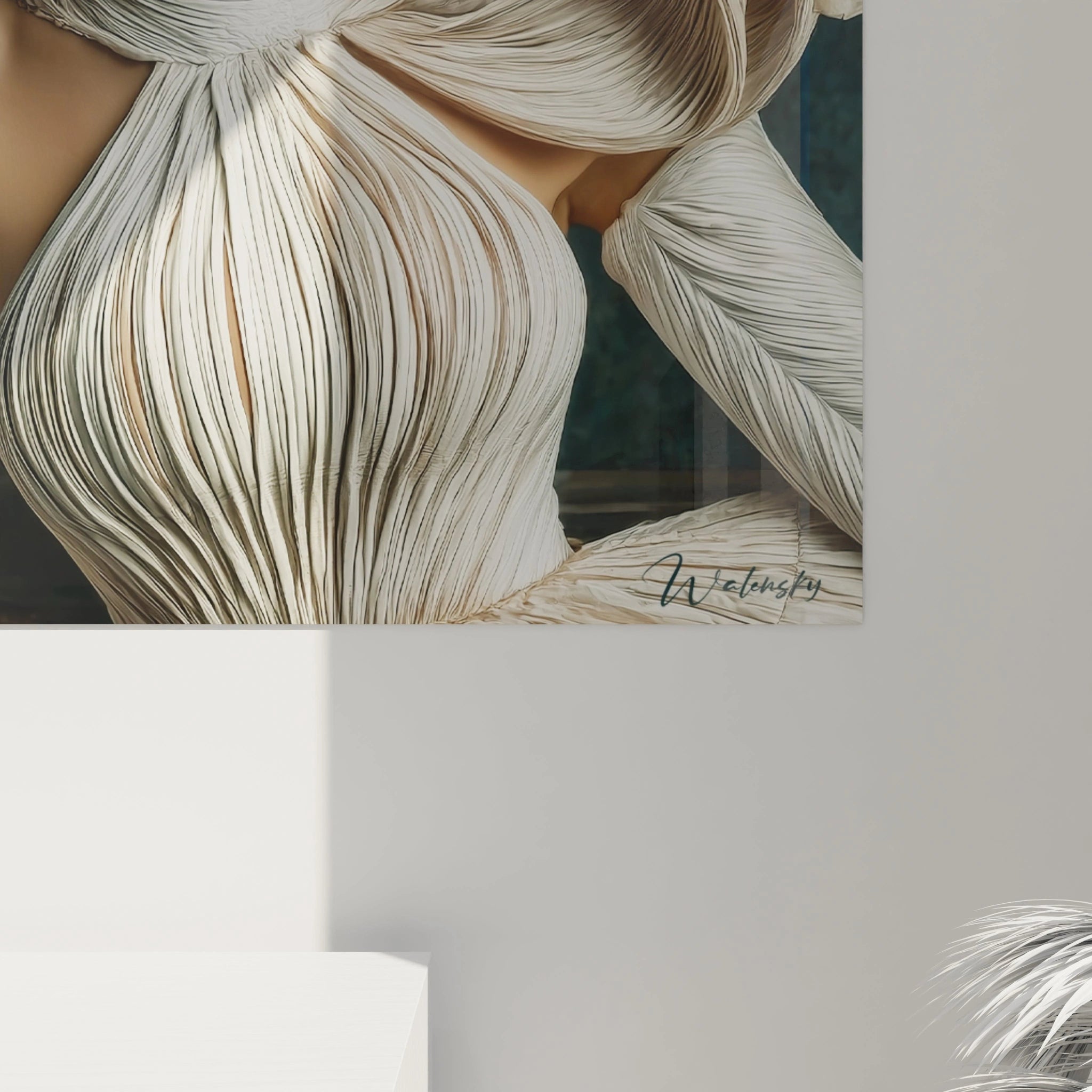 Tableau mural moderne femme élégante de Walensky avec des détails artistiques raffinés