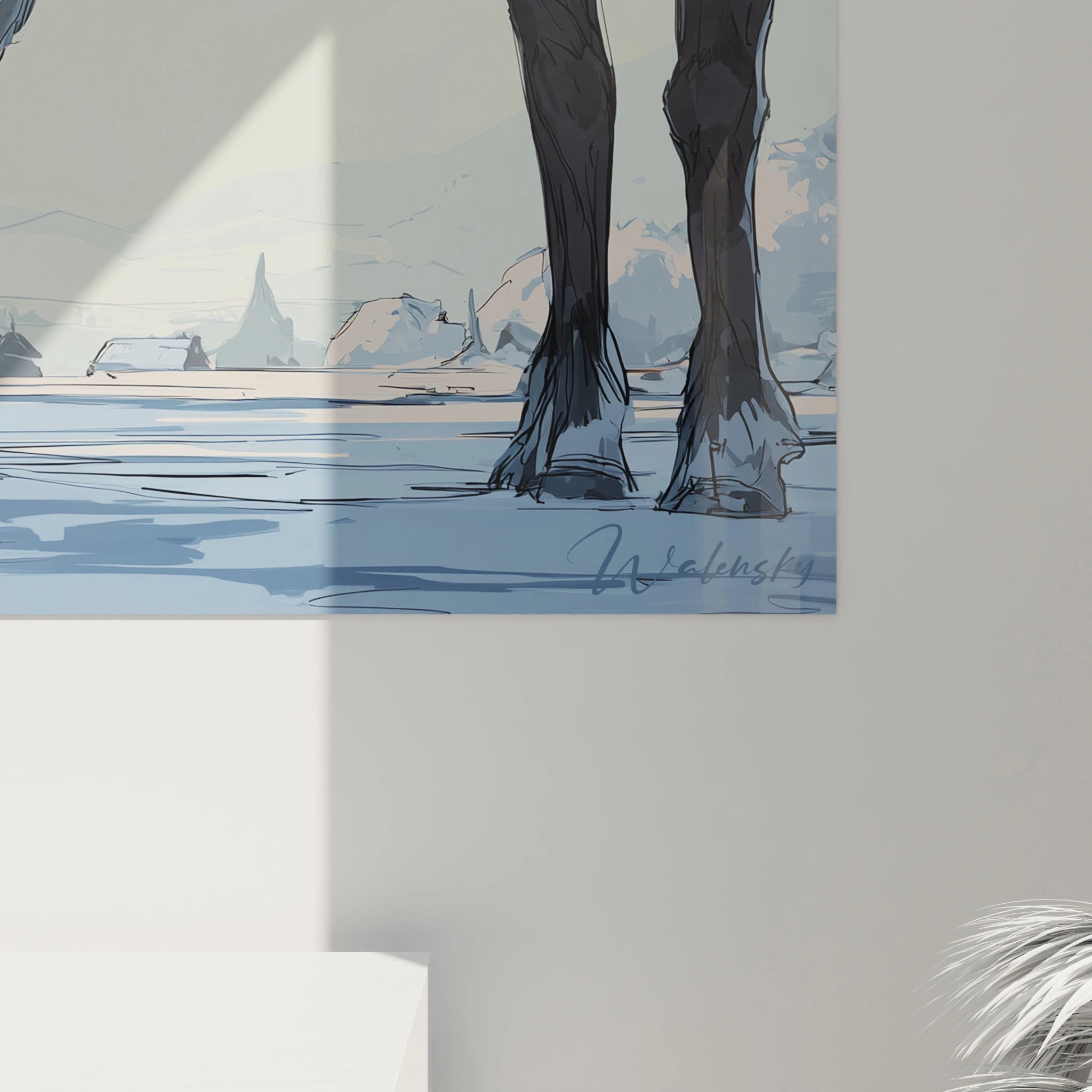 Tableau mural renne Noël haut de gamme de la marque Walensky, parfait pour la décoration festive