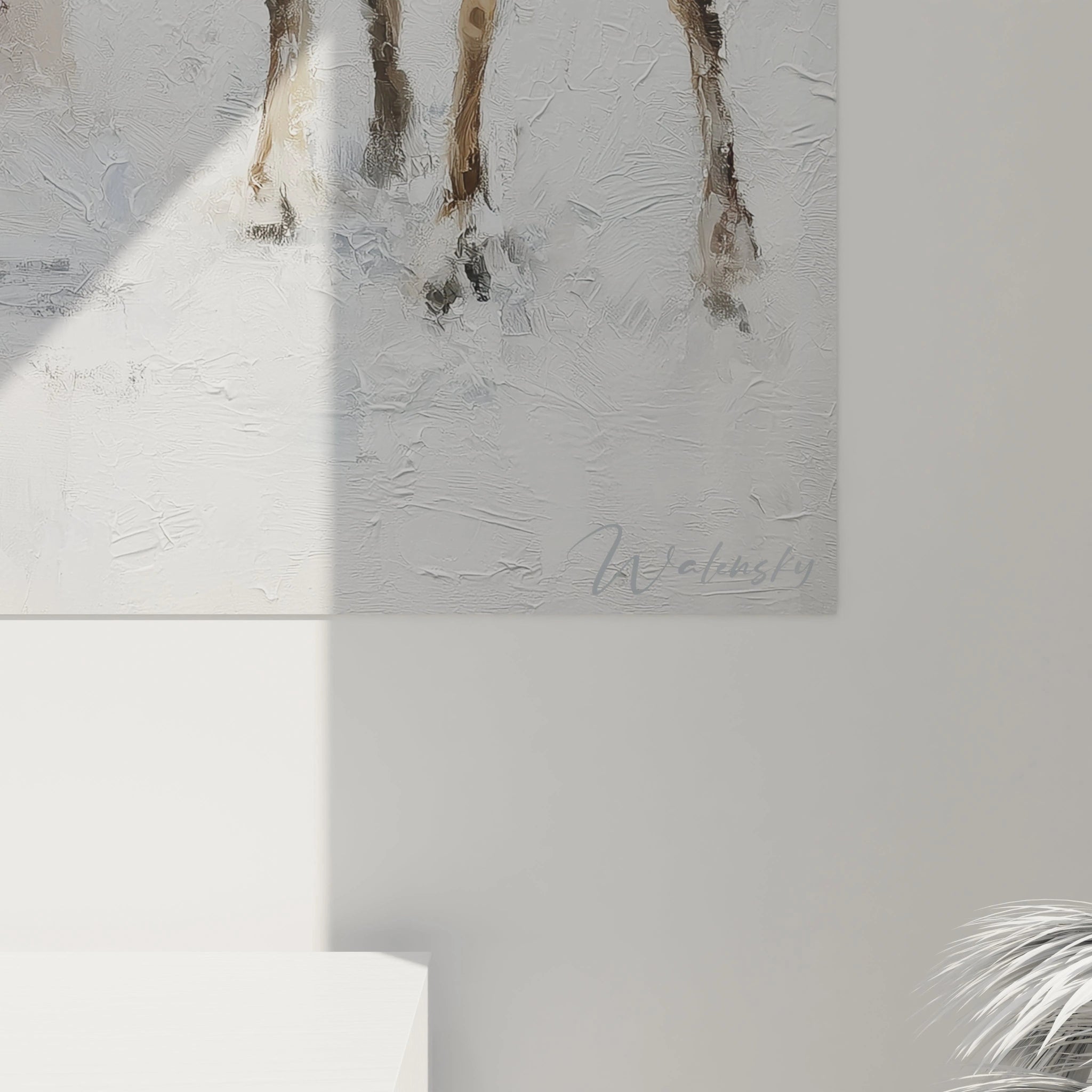 Tableau mural de Walensky représentant un renne avec un thème de Noël