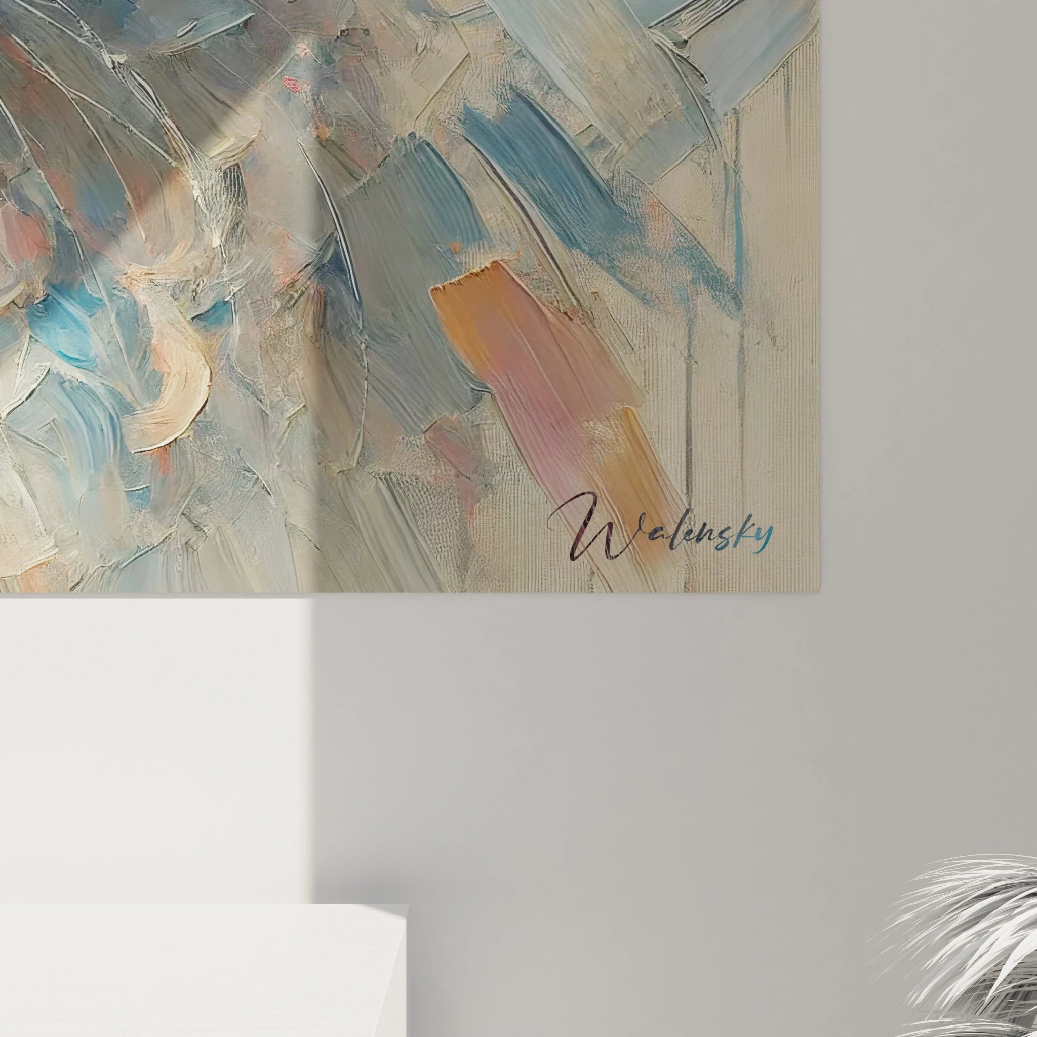 Découvrez de près ce tableau chat aux détails texturés. Chaque coup de pinceau apporte profondeur et mouvement à l'œuvre, tandis que les couleurs douces créent une ambiance apaisante et captivante.