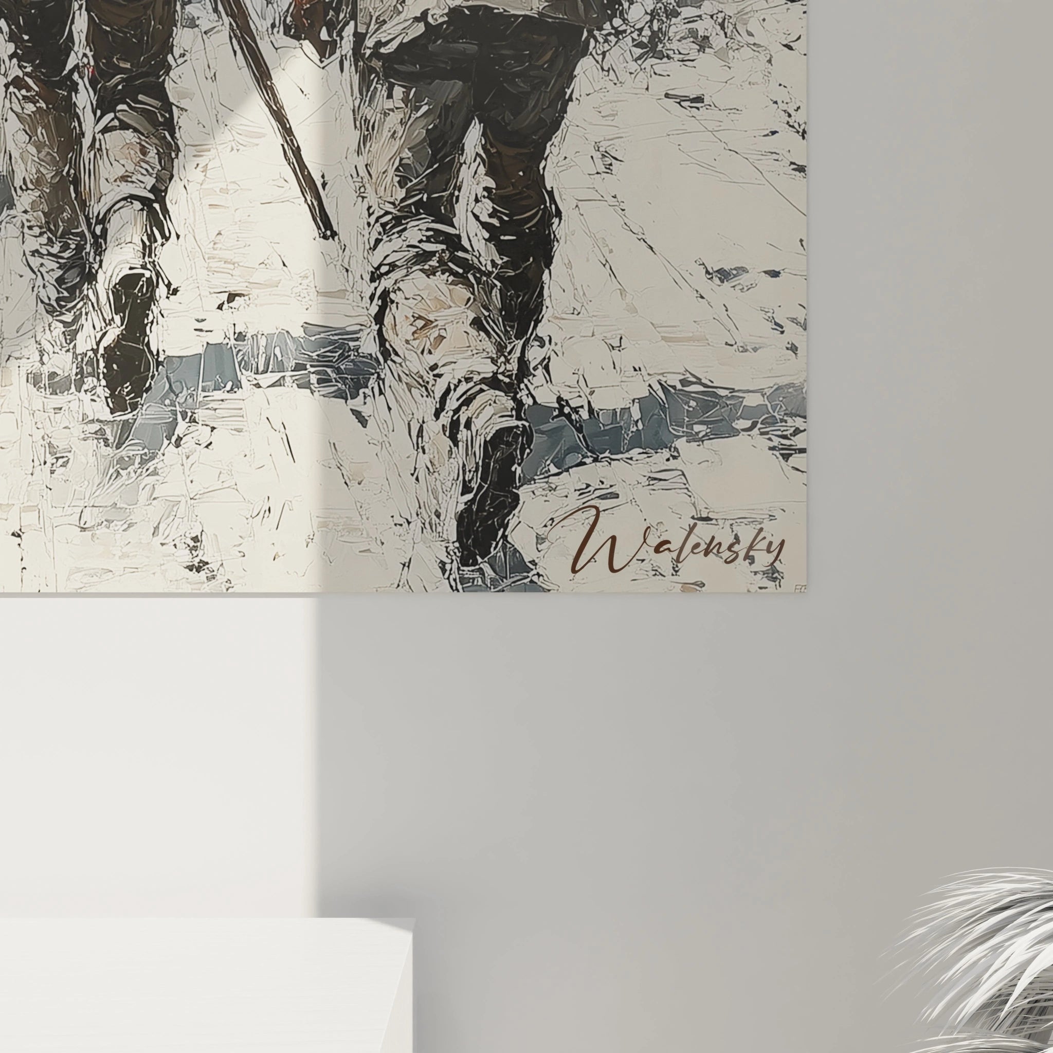 Tableau mural Walensky montrant gros plan de jambes et bottes de soldats marchant tableau révolution française