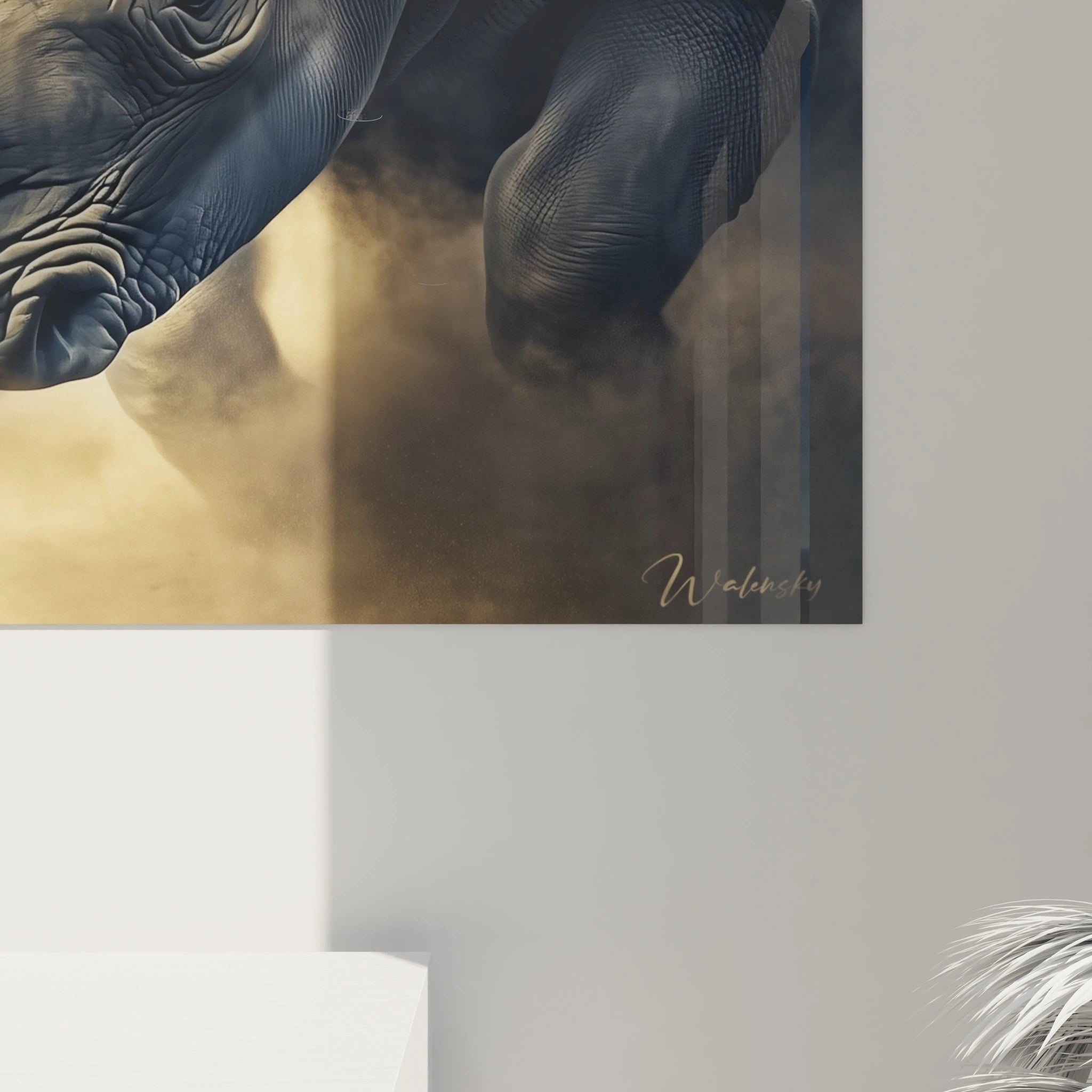 Tableau rhinocéros force primitive - édition rhinocéros - Walensky