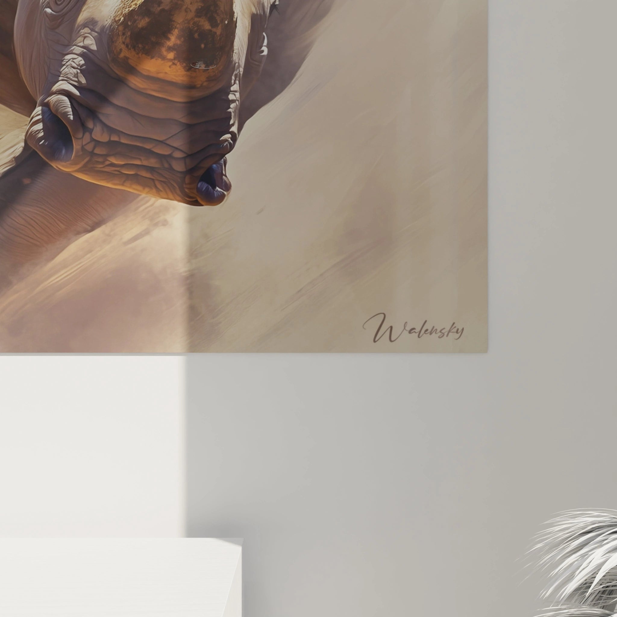 Tableau Rhinocéros Maître des Plaines - édition rhinocéros - Walensky