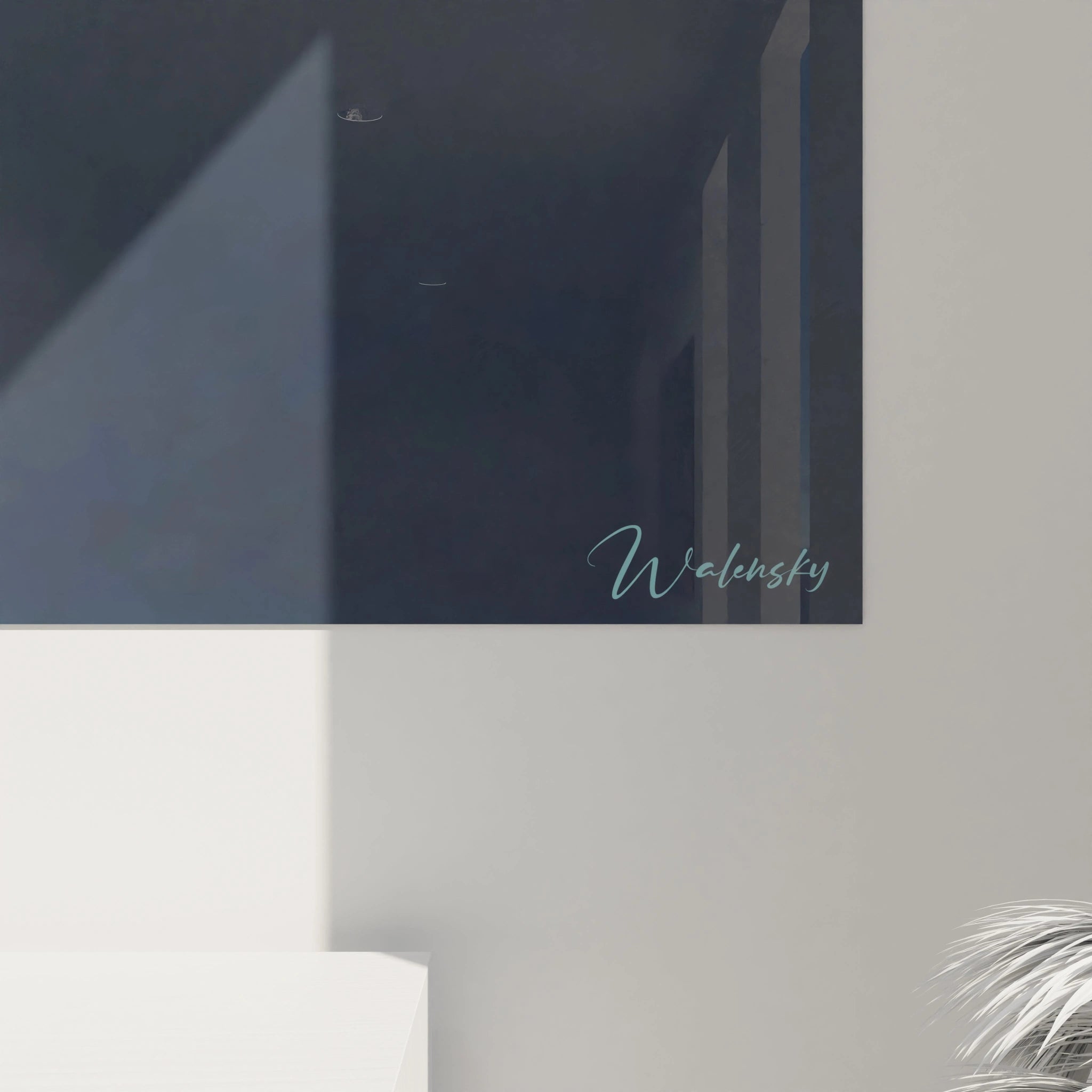 Vue de pres du tableau Ocean : texture detaillee des rochers et vagues translucides capturant la serenite et la beaute brute des paysages marins