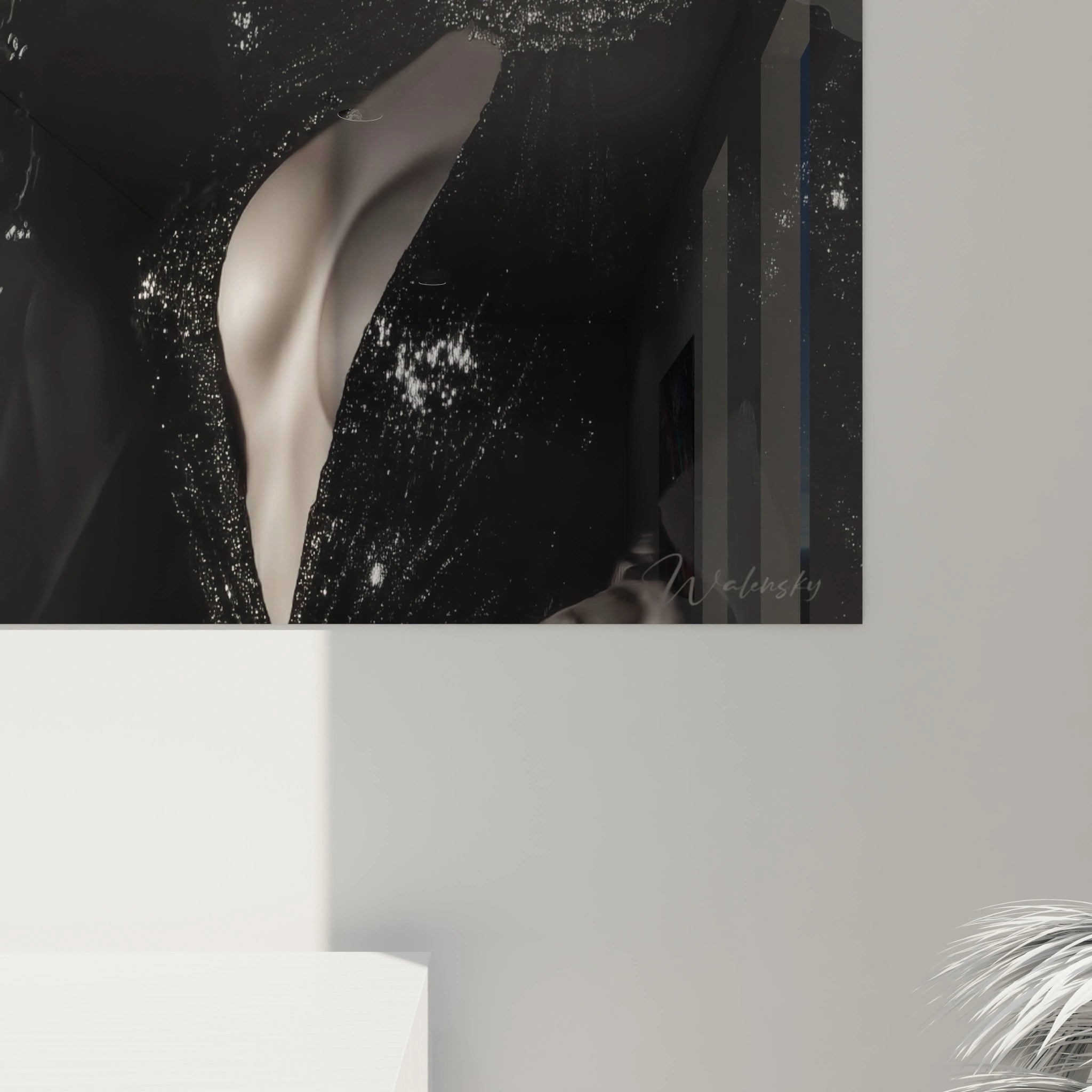 Tableau mural romance vintage de Walensky, affichant une élégante esthétique artistique sur fond sombre