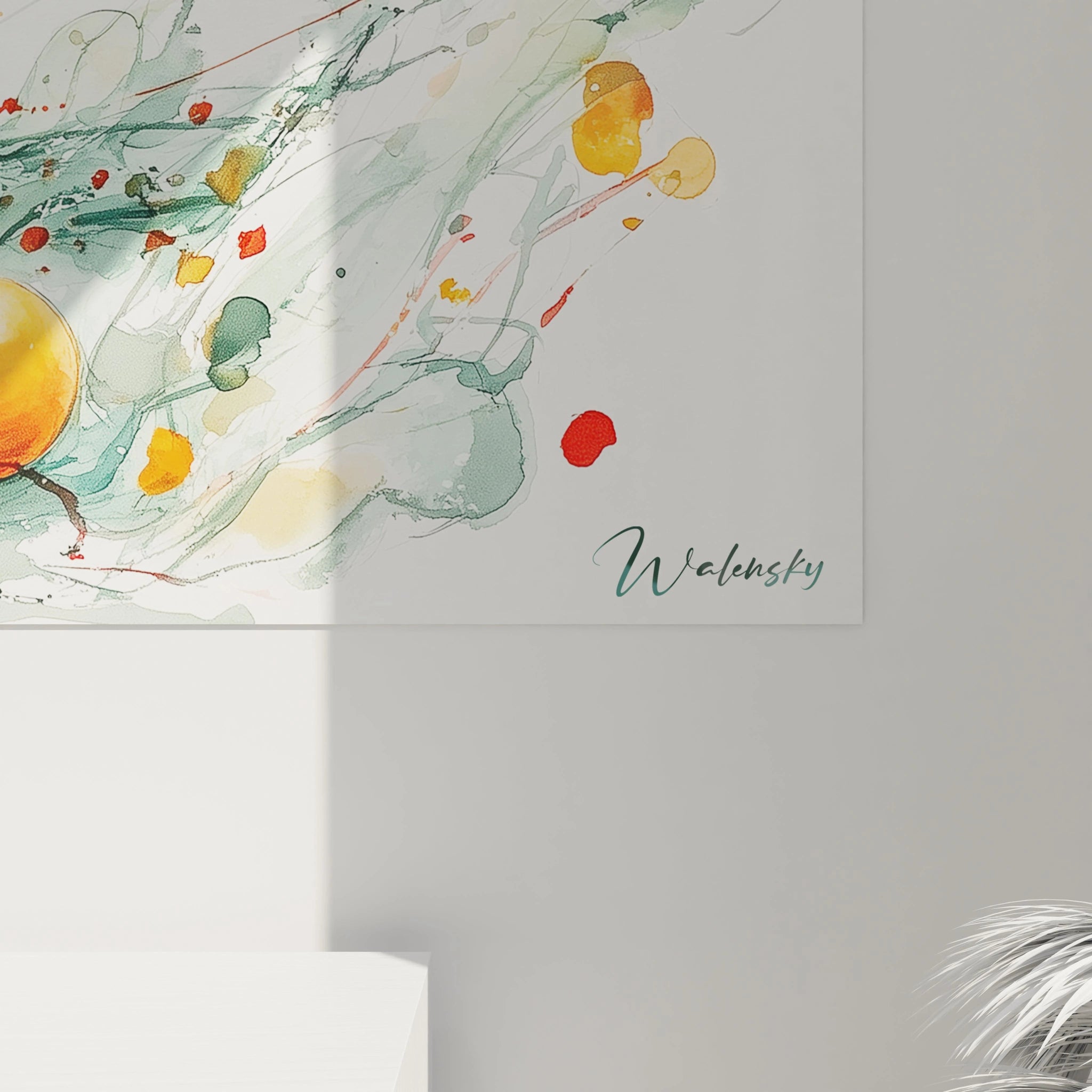 Tableau mural moderne coloré de Walensky représentant un sapin de Noël moderne