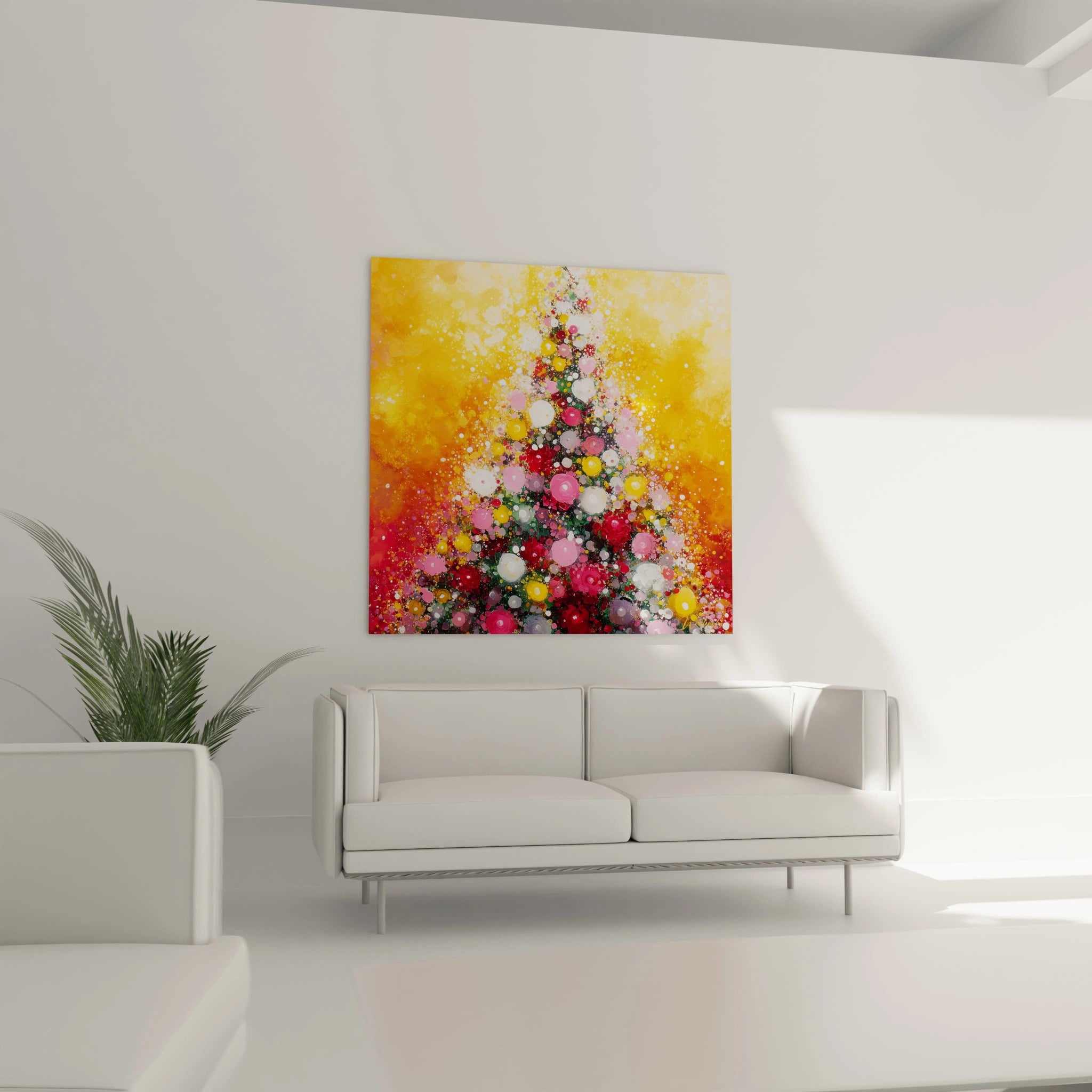 Tableau sapin de Noël moderne de Walensky avec des couleurs éclatantes pour décorer votre intérieur