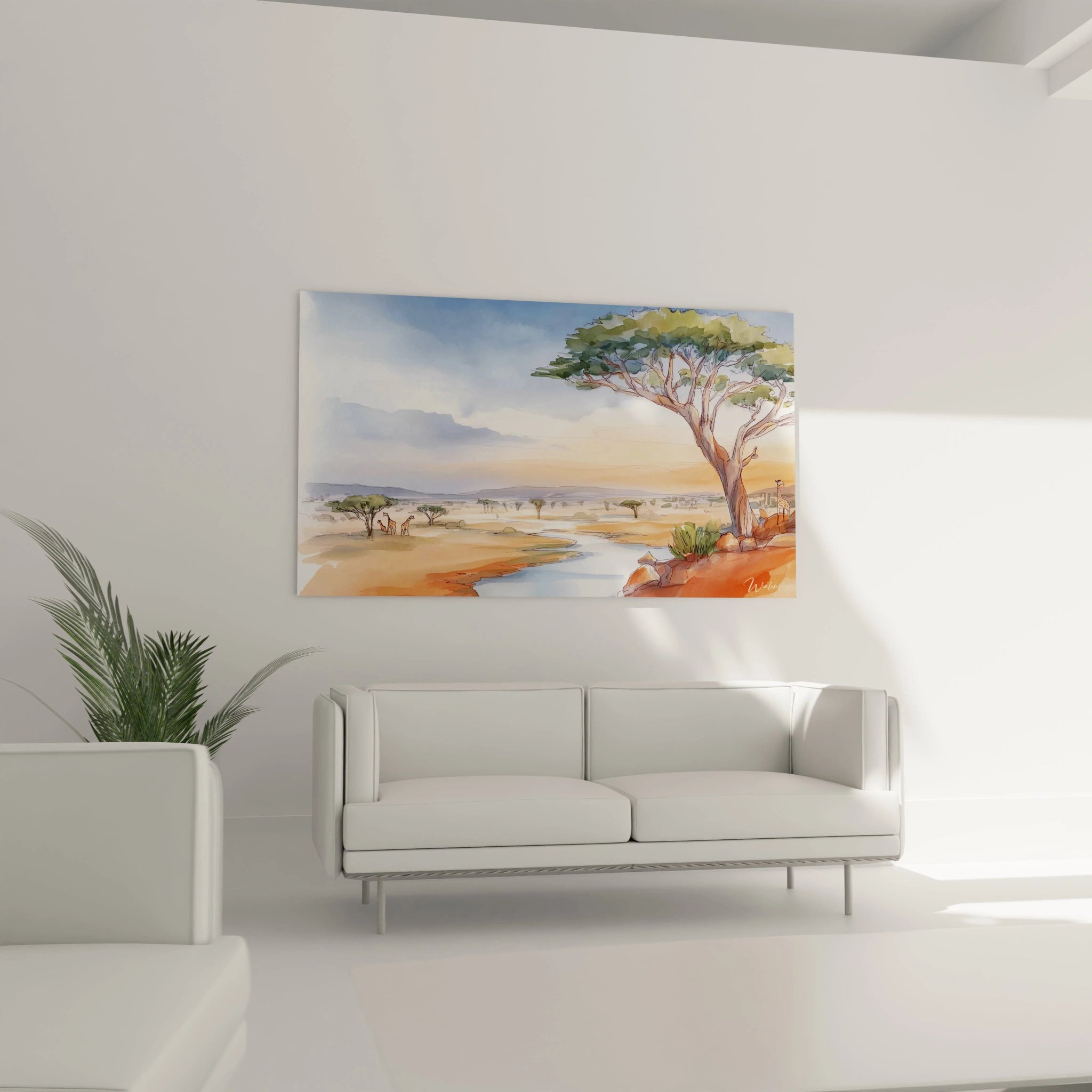 Tableau Savane ou l'acacia règne en maître - édition paysage africain - Walensky